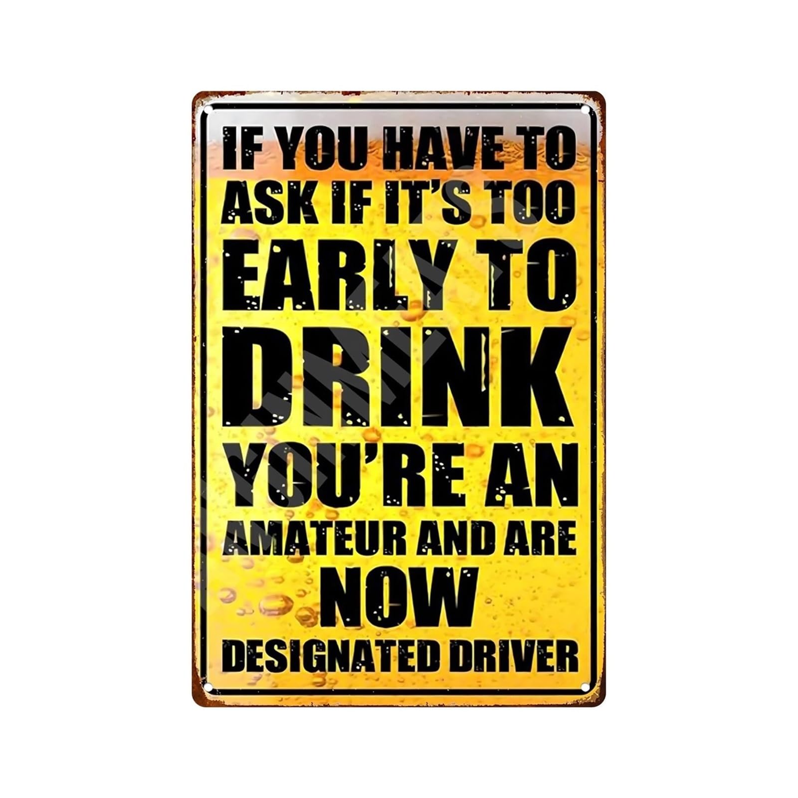MCQWOMFQAK Funny Bar Sign If You Have To Ask If Its Too Early Retro Humor Metal Tin Plaque for Home Bar Man Cave Pub Basement Decor 8 X 12 Inch