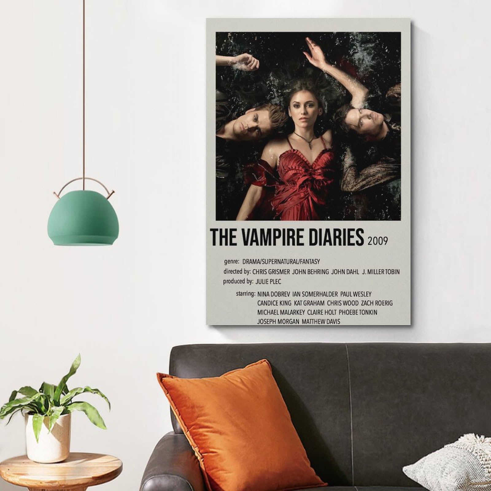 BUZHI The Vampire Diaries Poster mural décoratif sur toile pour décoration de maison et de bureau 30 x 45 cm BUZHI The Vampire Diaries Poster mural décoratif sur toile pour décoration de maison et de bureau 30 x 45 cm