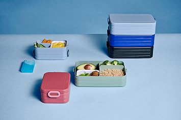 Mepal - Lunch Box Take a Break XL - Lunch Box To Go - For 6 Sandwiches or 12 Slices of Bread - Meal Prep Box - Food Box with Dividers - Dishwasher Safe - 2000 ml - Nordic Black
