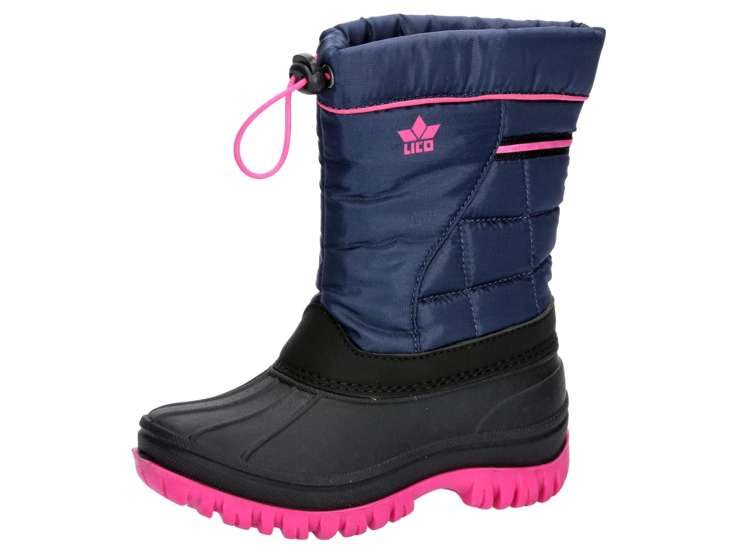 Lico Girls' Bobby Snow Boots, Navy Pink, 6 UK