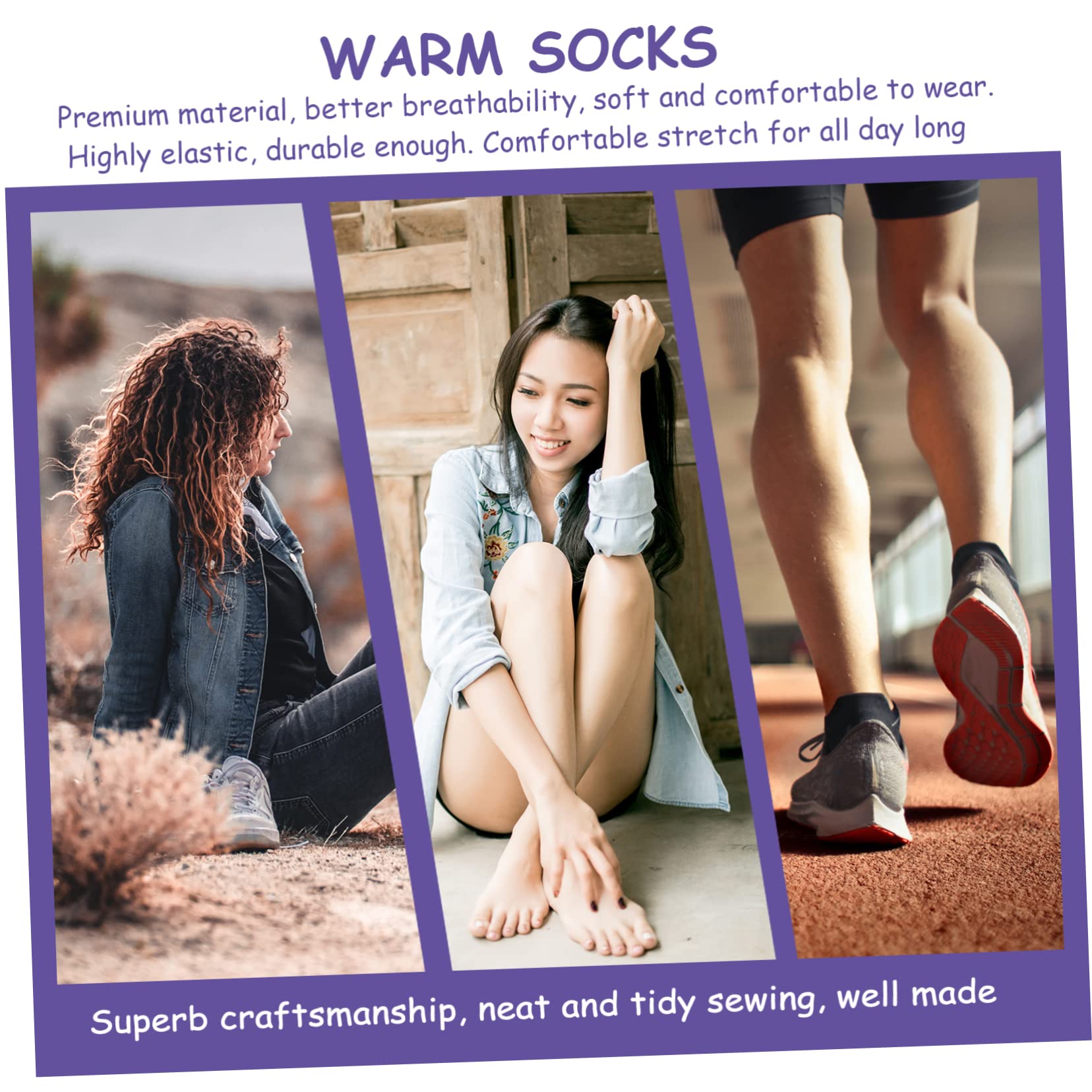 SHERCHPRY 2sets Comfortable Finger Sports Socks for Yoga and Dance Breathable Nonslip Half Palm Design for Warmth and Flexibility Various Activities 3pairs*2