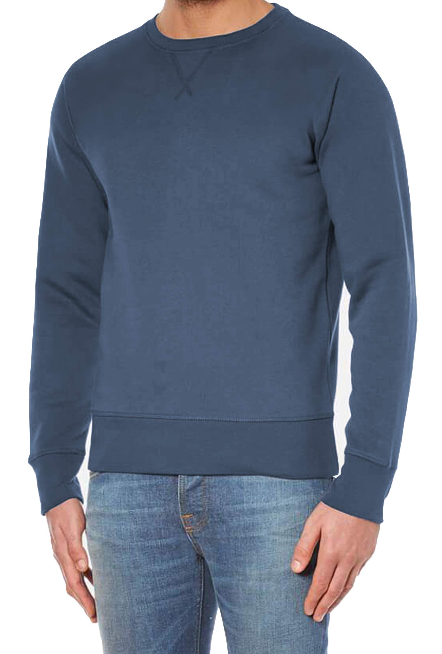 Hann BrooksMens Cotton Icon Crew Neck Long Sleeve Sweater Sweatshirt Top