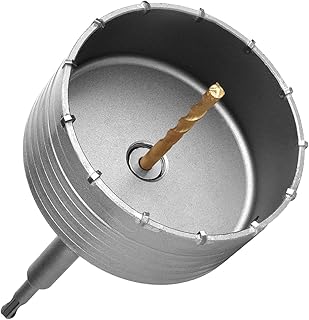 Terryshop74 Sierra de corona para pared de hormigón, diámetro de 150 mm, broca Corona Dry Core + adaptador SDS Plus + broca de centrado 8 x 110 mm (150 mm)