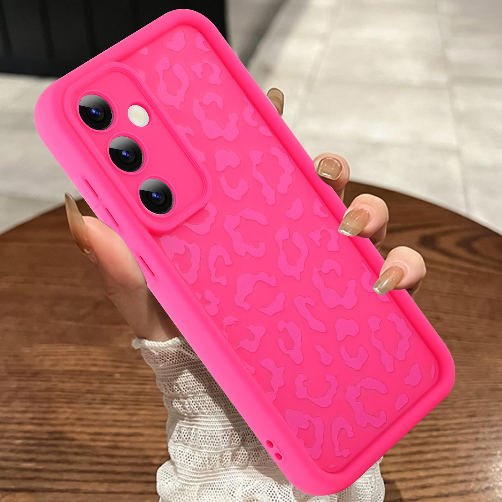 MOWIME Compatible with Samsung Galaxy S24 FE Case, Cheetah Print Shockproof Soft TPU Anti Scratch Protective Case for Women Girls, Slim Leopard Case