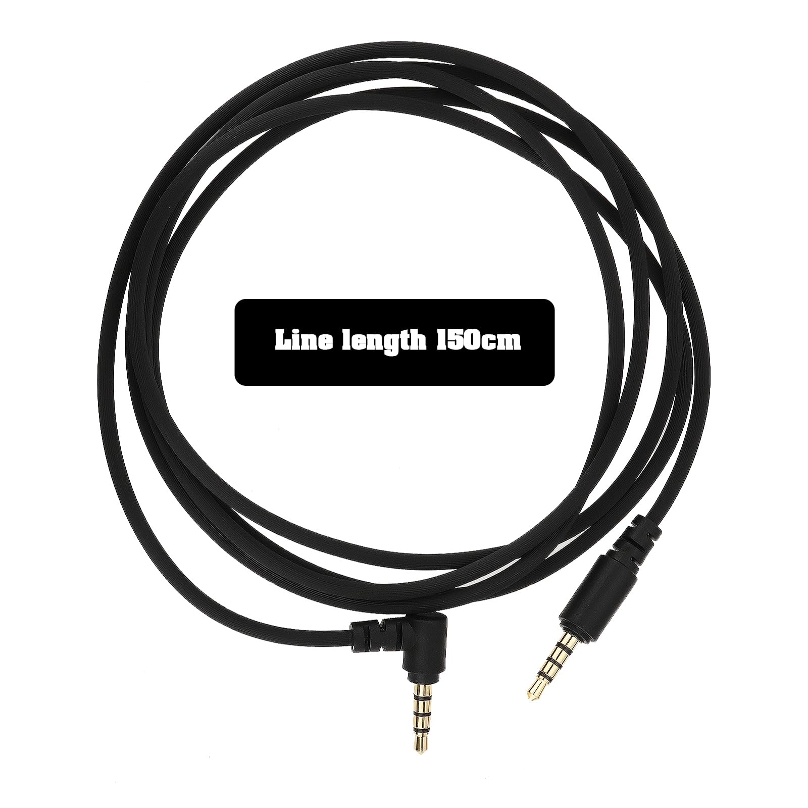 Create idea 1 x wygięty kabel audio 3,5 mm do gniazda 3,5 mm, kompatybilny z Razer BlackShark V2 Pro, kompatybilny ze słuchawkami do gier Razer Nari Ultimated 7.1 z dźwiękiem przestrzennym