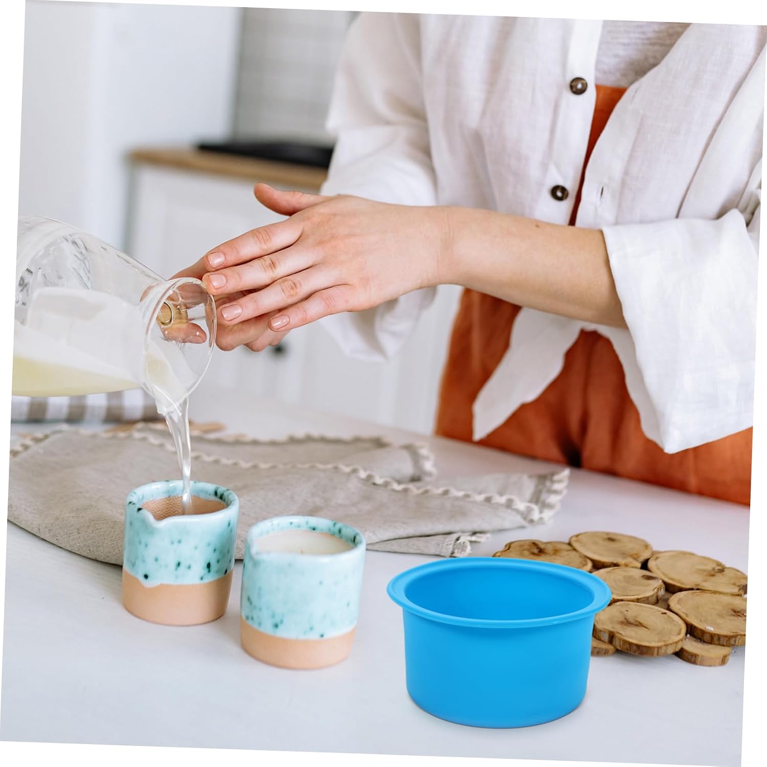 PLAFOPE Practical Wax Melting Container Silicone Wax Warmer Liner Hard Wax Pot for Home Salon Use