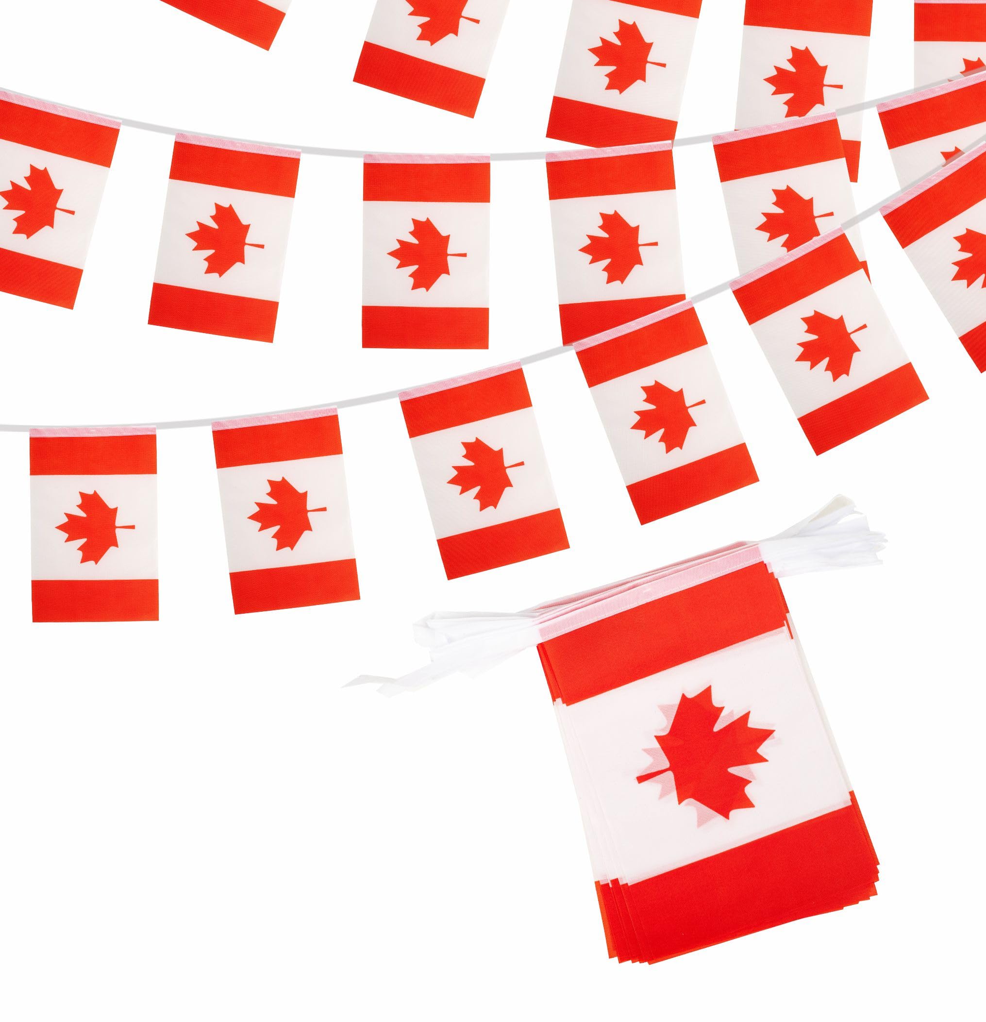Canadian Flag Bunting 10m 30 Flags of Canada Party Decorations, Canadian Bunting Banner for World Cup Football 2026 National Day Olympic Bar Garden Street Parade — image 1