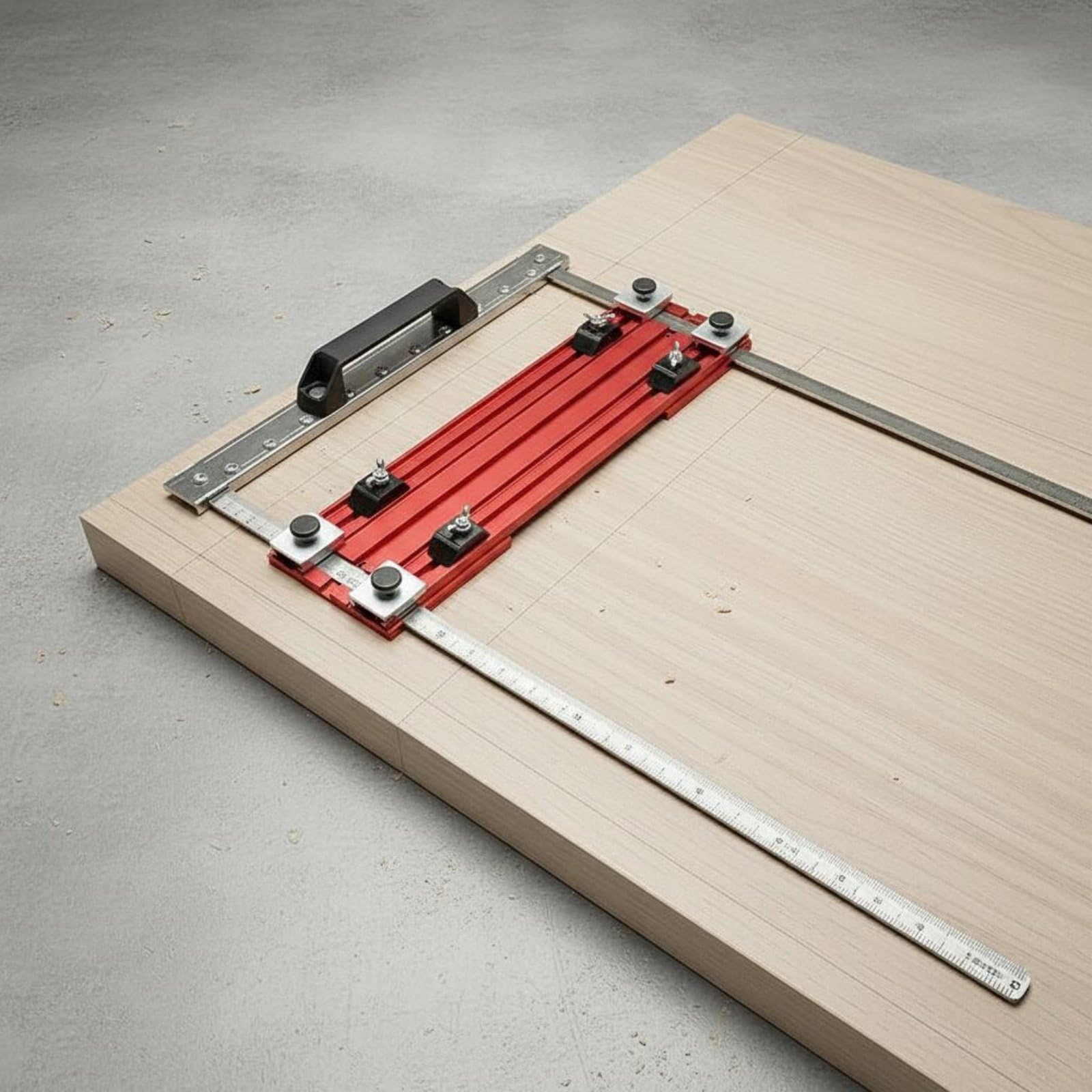 Base per Macchina da Taglio Supporto Robusto con Scale Integrate Slot di Posizionamento Manico Antiscivolo Screw Adattabile Adatta per Bricolage Manutenzione Domestica, 500MM, Con Ruote