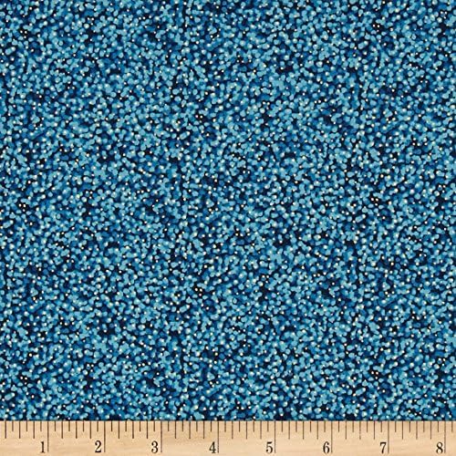 Aurelia Dotty Texture Metallic Blue Fabric
