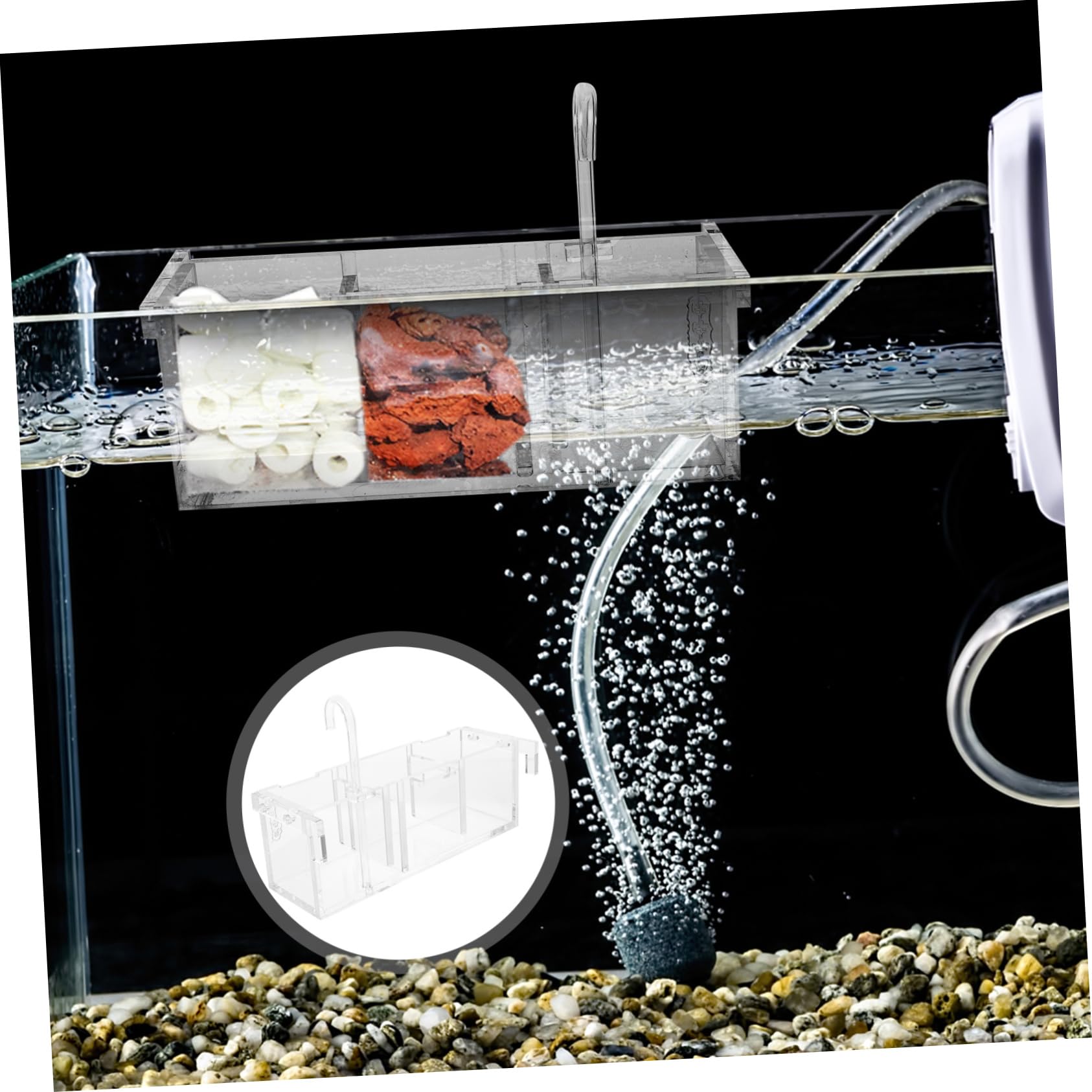 Yardwe Kasten Filter Für Fischbecken Panzer Spender Bausatz Fisch Tank Rack Nachfüllung Schwämme Kühler Für Aquarien Filterboxen Für Aquarien Filterschaumfilter Würfel Acryl Transparent
