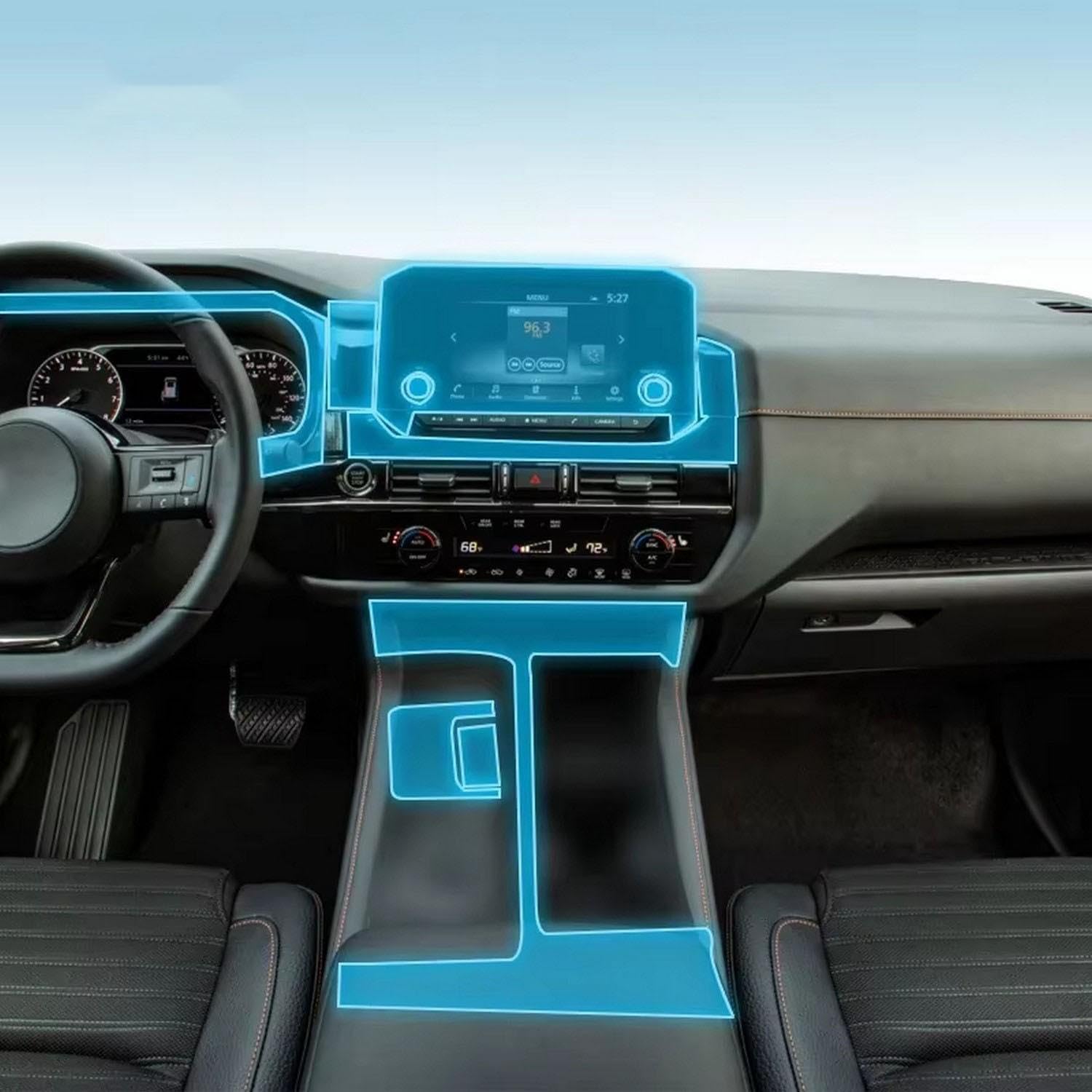 Film de protection TPU pour Nissan Pathfinder 2023 FOEBE console
