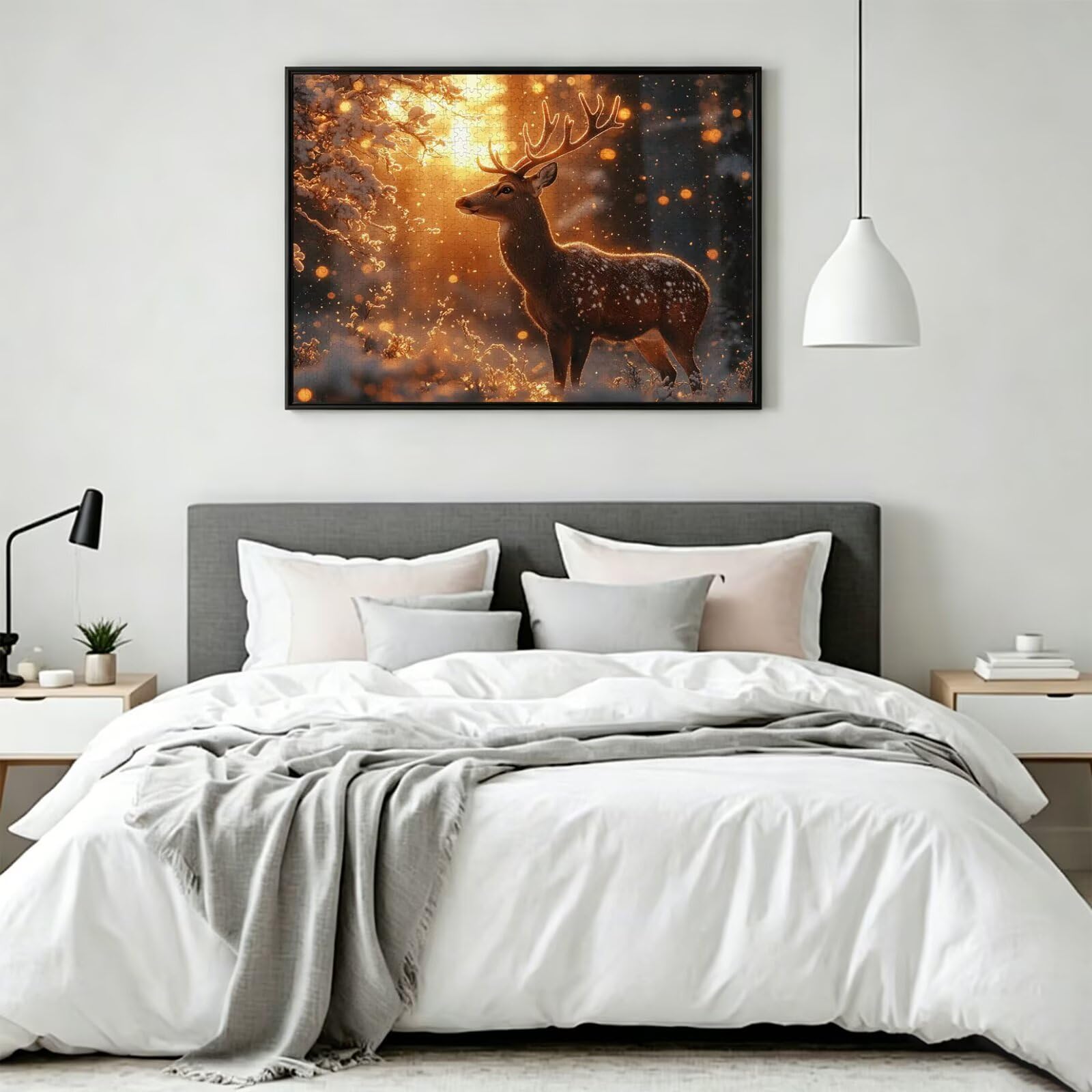 Puzzle 4000 Pezzi cervo Puzzle Classici per Gioco Familiare, n-430 | Impossibile Puzzles, Intrattenimento Creativo, Rilassamento Intelligence, Regalo per Amore e Amico, Home Decor, Sole calante