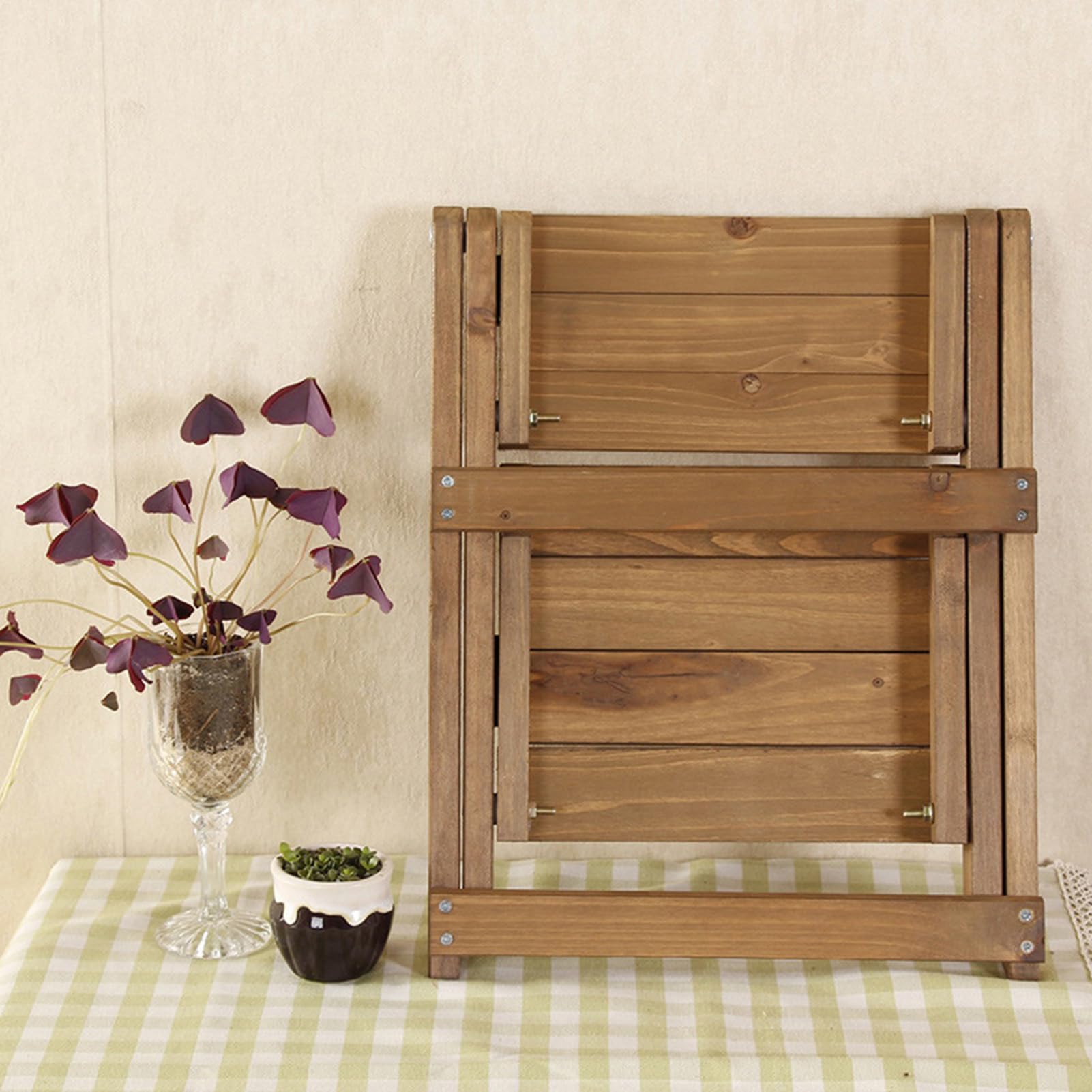 Support pour en bois – Support d'étagère échelle rustique pour