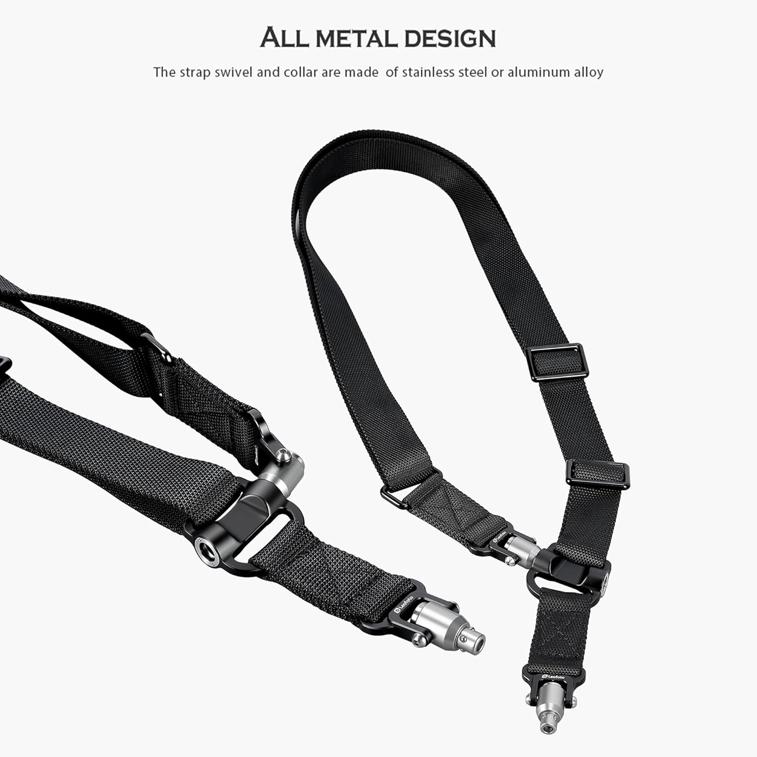 Leofoto SP-01 Push Button Quick Detach Modular Tripod Strap, Left/Right Handed, Nylon Webbing