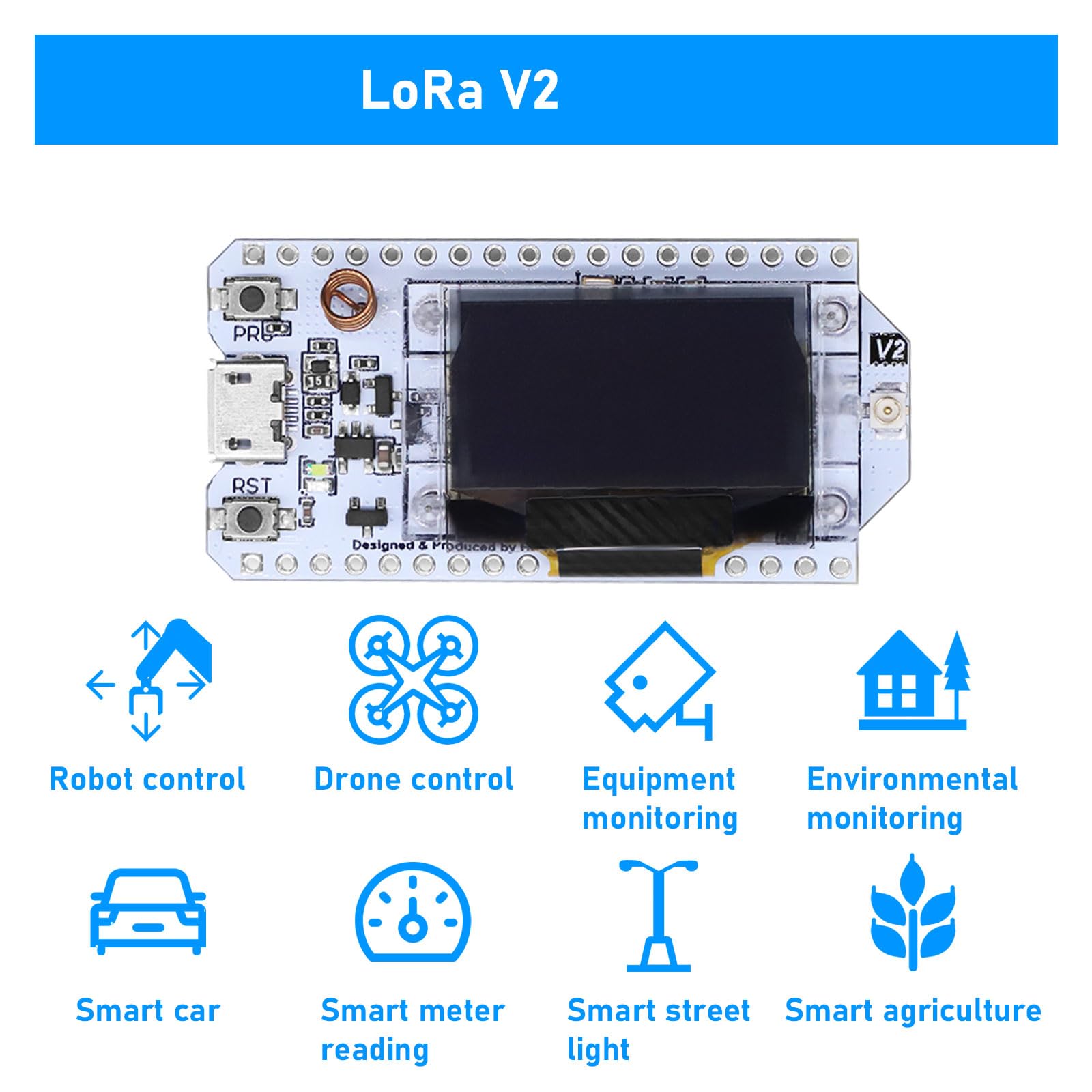 LoRa ESP32 Modul Mit SX1276 & OLED Display – WiFi, Bluetooth, 868-915 MHz, Für Arduino & IoT-Projekte