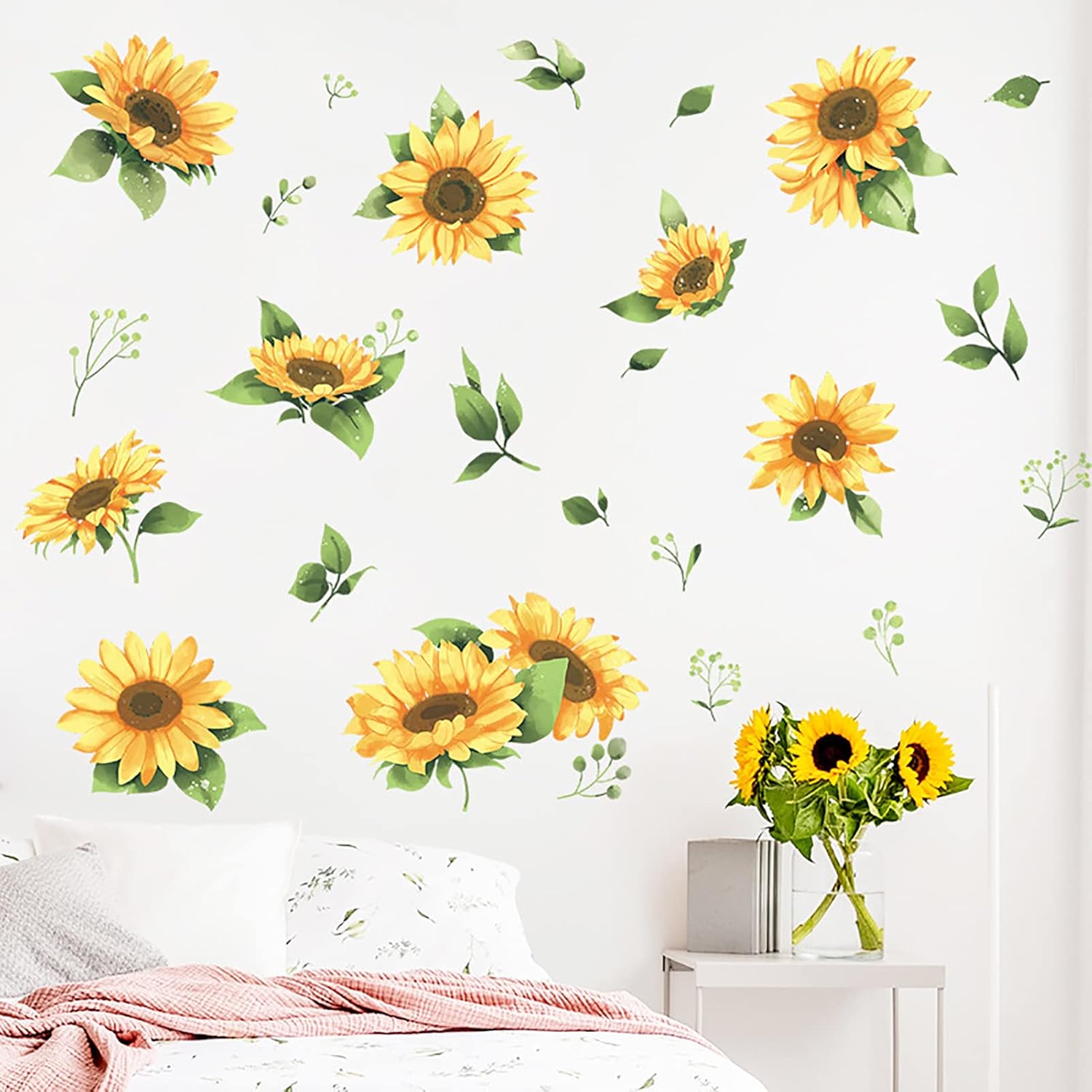 Wall Decor M ACHOOSE Sunflowers Wall Decals, Wall Stickers