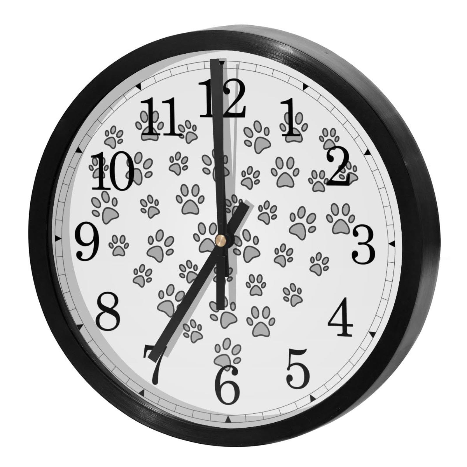 Horloge murale ronde grise pour stopper le bruit du tic-tac au bureau