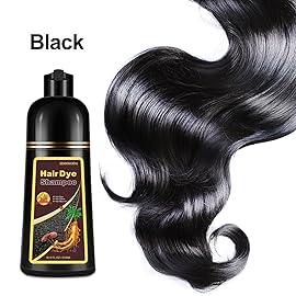 Yocisku Hair Dye, Hair Dye Shampoo for Women & Men, Color Shampoo Hair Dye 16.14 Fl Oz, Safe and Natural Champu Para Canas (Black)