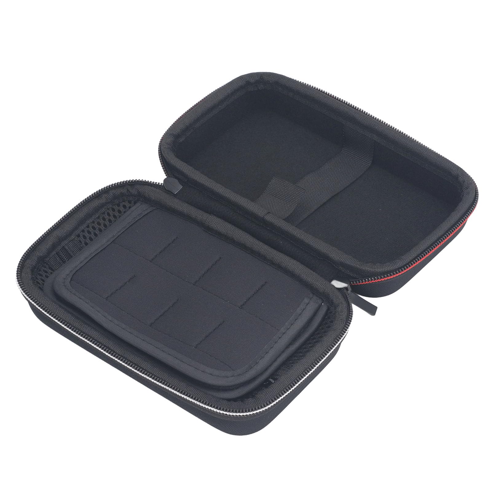 BONKZEBU Étui de Transport pour 3DS 2DS XL Étui de Rangement de Voyage de Protection Dur en Nylon Durable avec Une Poignée de Créneaux de Jeu pour Les Accessoires de Console de Jeu Noir
