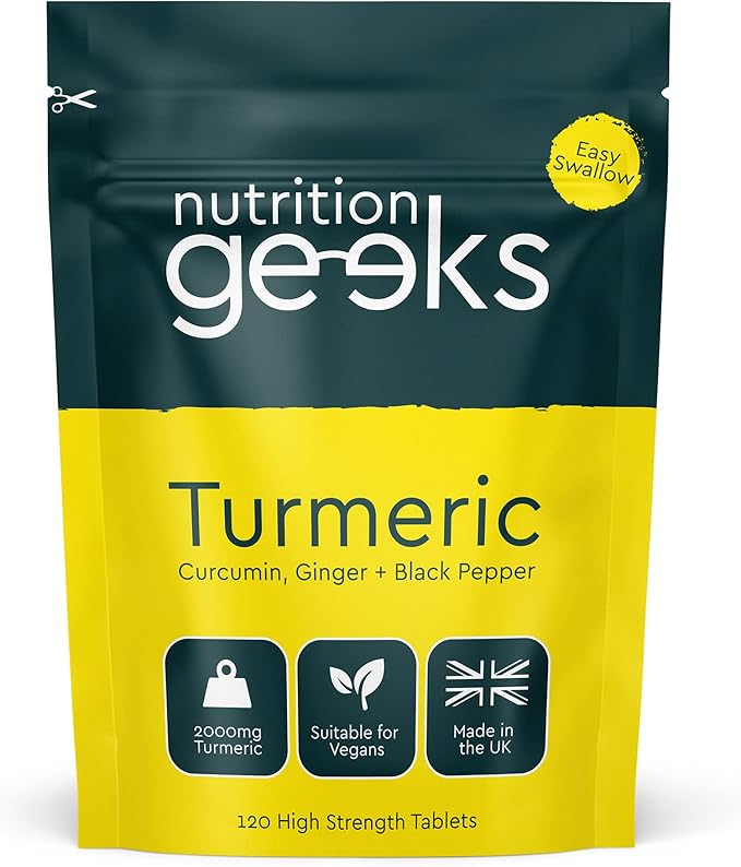 Turmeric Tablets 2000mg with Black Pepper & Ginger 120 High Strength