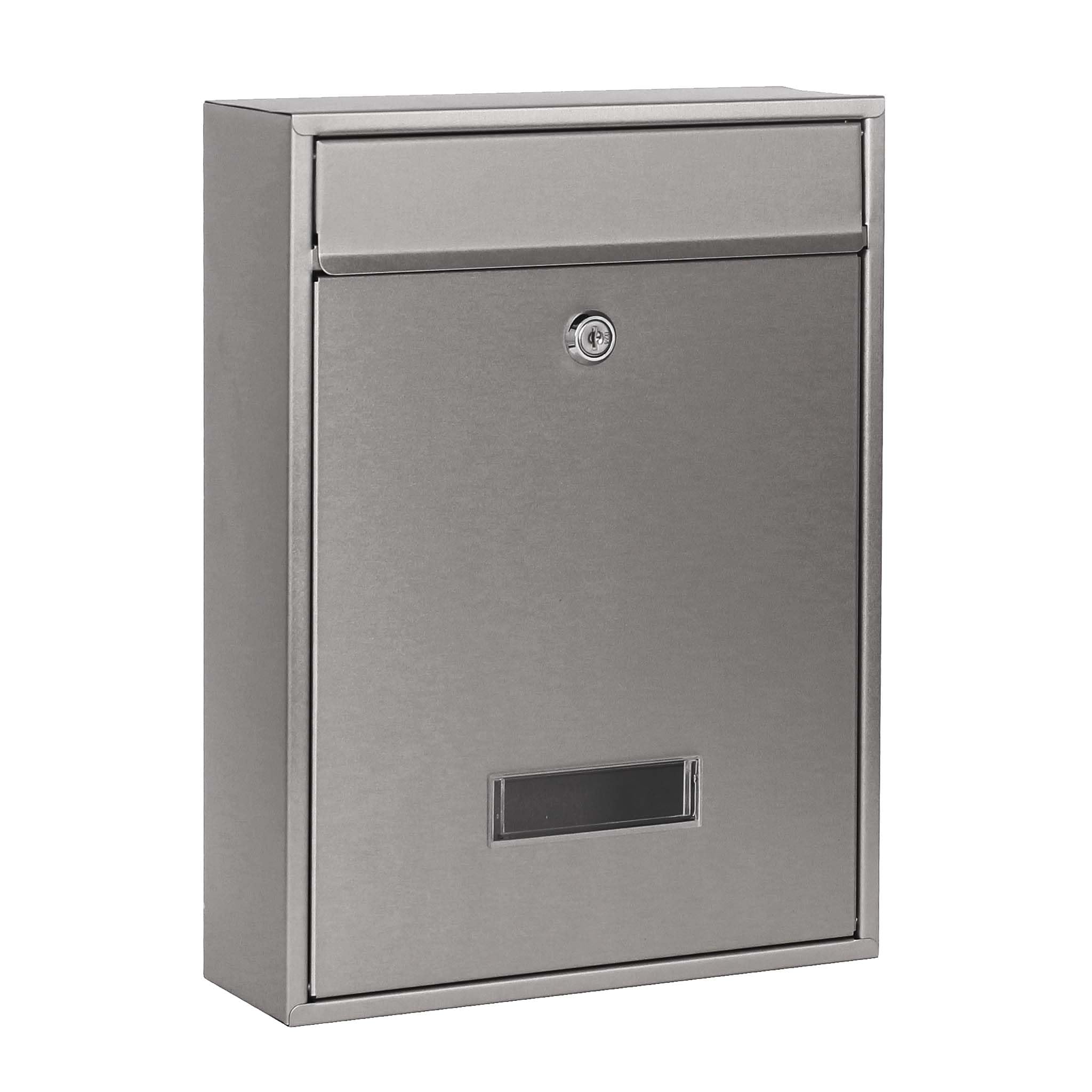 Wiltec Briefkasten silberfarben V10