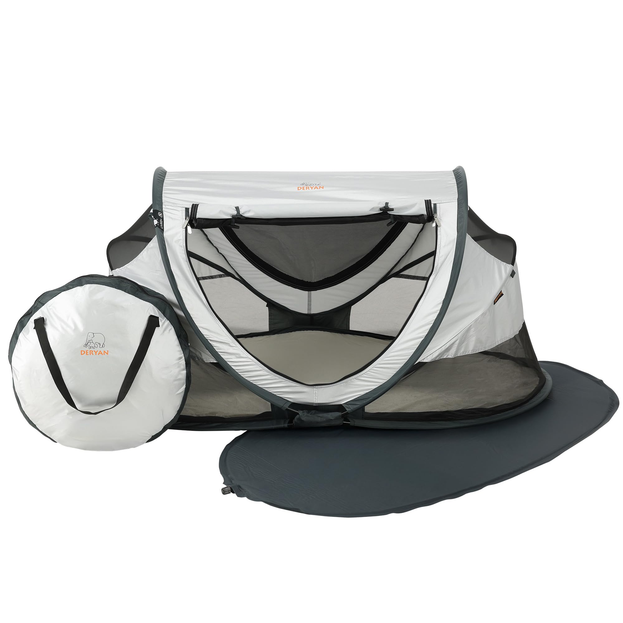Deryan Travel Cot Peuter Luxe Silver,PL-Silver
