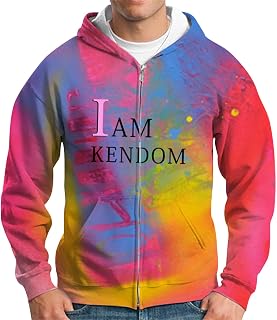 Duohropke I am K Enough Hooded Hoodie Unisex Harajuku I am Enough Letter Printed Streetwear Hoodie Sweatshirt, 3D Tie Dye Print Long Sleeve Hoodie Pullover