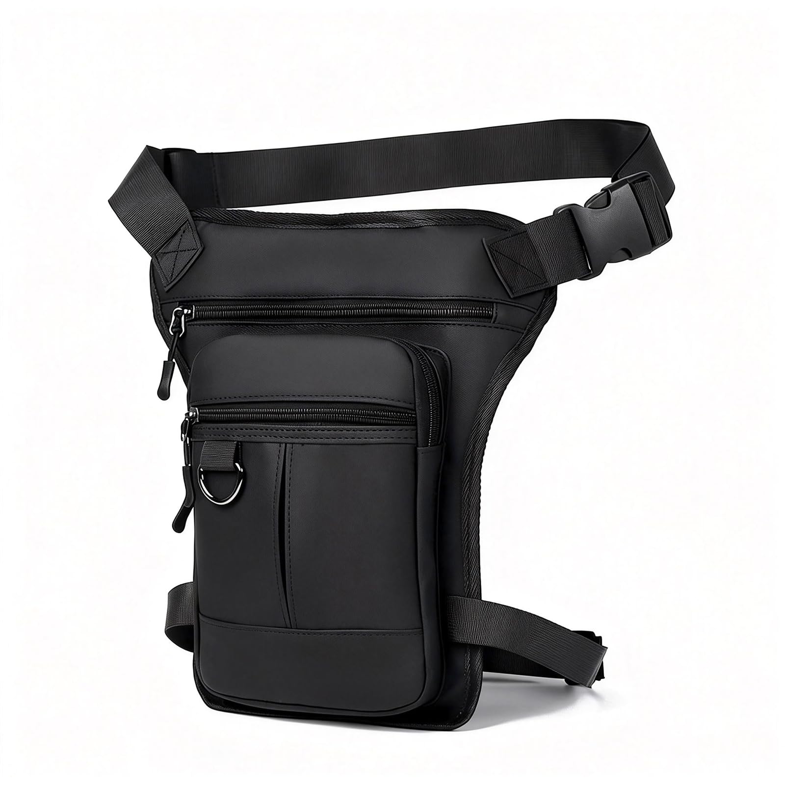 Black Multifunctional Drop Leg Bag Waist Bag for Men Women, Waterproof Nylon Thigh Waist Pack, Outdoor Pouch for Motorcycle Riding Cycling Hiking Fishing Hunting