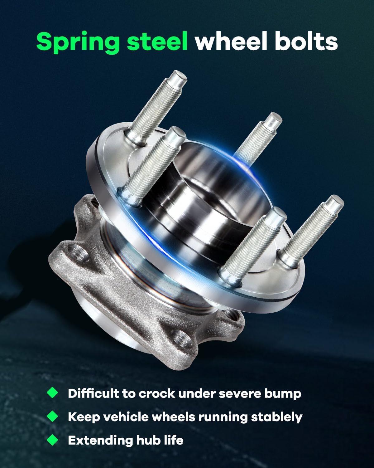 SCITOO Wheel Hub Wheel Bearing Assembly Rear 512335 fit for Ford EDGE 2007-2010 for Lincoln MKX 2007-2010 5 Lugs Wheel Hub Bearing Assemblies without ABS 1pc