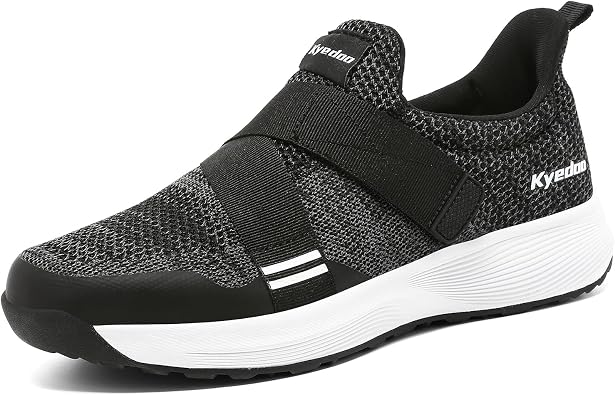 Kyedoo Comfortable Mens Cycling Shoes Compatible with SPD Cleats, Walkable Bike Shoes M9.5 Black