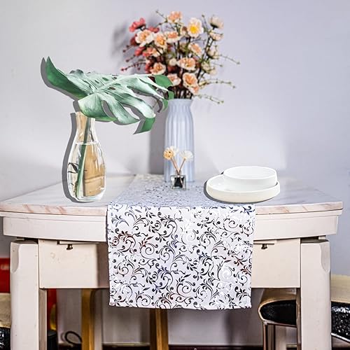 Miniatura 6 de THQZLH Camino de mesa para comedor y decoración de mesa auxiliar, 60 pulgadas de largo, perfecto para sala de estar y mesa auxiliar (13 x 60