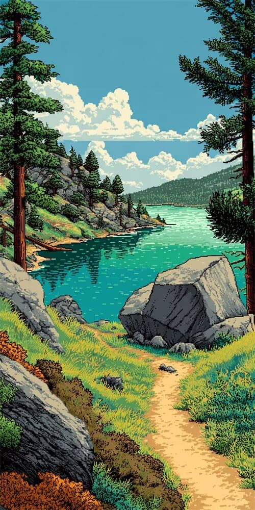 Diamond Painting Kits for Adults, 5D Diamond Art Natural Scenery 80x160cm, DIY Large Lake Dimond Art kits Adults, Full Square Drill Crystal Rhinestone Embroidery Canvas for Home Wall Decor (SQ839)