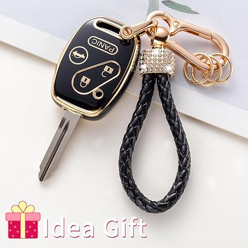 Miniatura 6 de Gematay Funda para llavero Honda con cordón para llavero, protector de llavero compatible con Honda Accord 2003-2012Civic EX 2006-20132009-2015