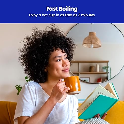Miniatura 11 de Chefman Hervidor eléctrico de cuello de cisne, hervidor de té de 0.8 L para café y té, operación con un solo toque, protección para hervir, apagado