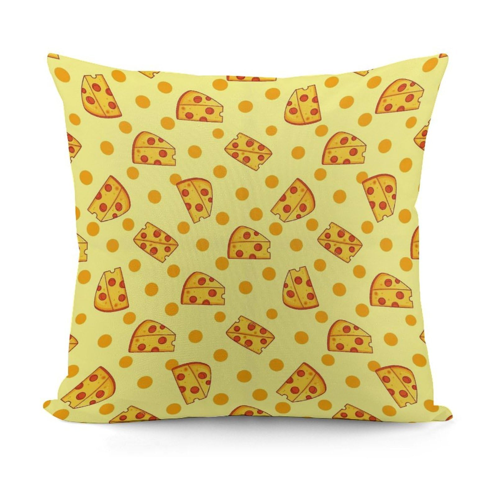 Smazdfxx Picture(62) Fashion Super Soft Cheese Food Pillow Case Cover With Zipper For Bedroom Sofa Couch For All Seasons
