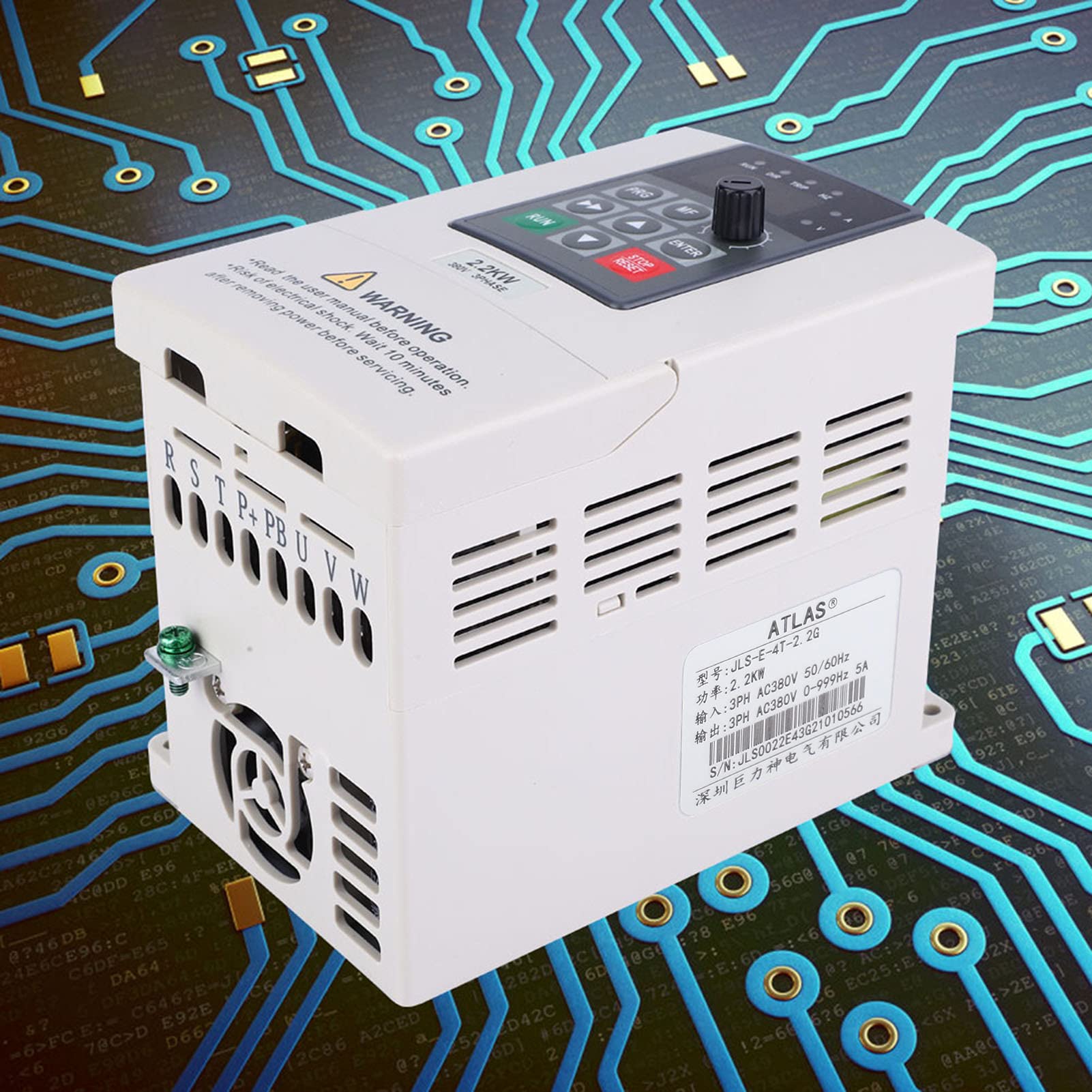 Inversor de 2,2 kW, 380V, variador de frecuencia Variable trifásico, inversor VFD para Entrada trifásica, Salida, Control de Velocidad del Motor, convertidores de Unidad de Entrada