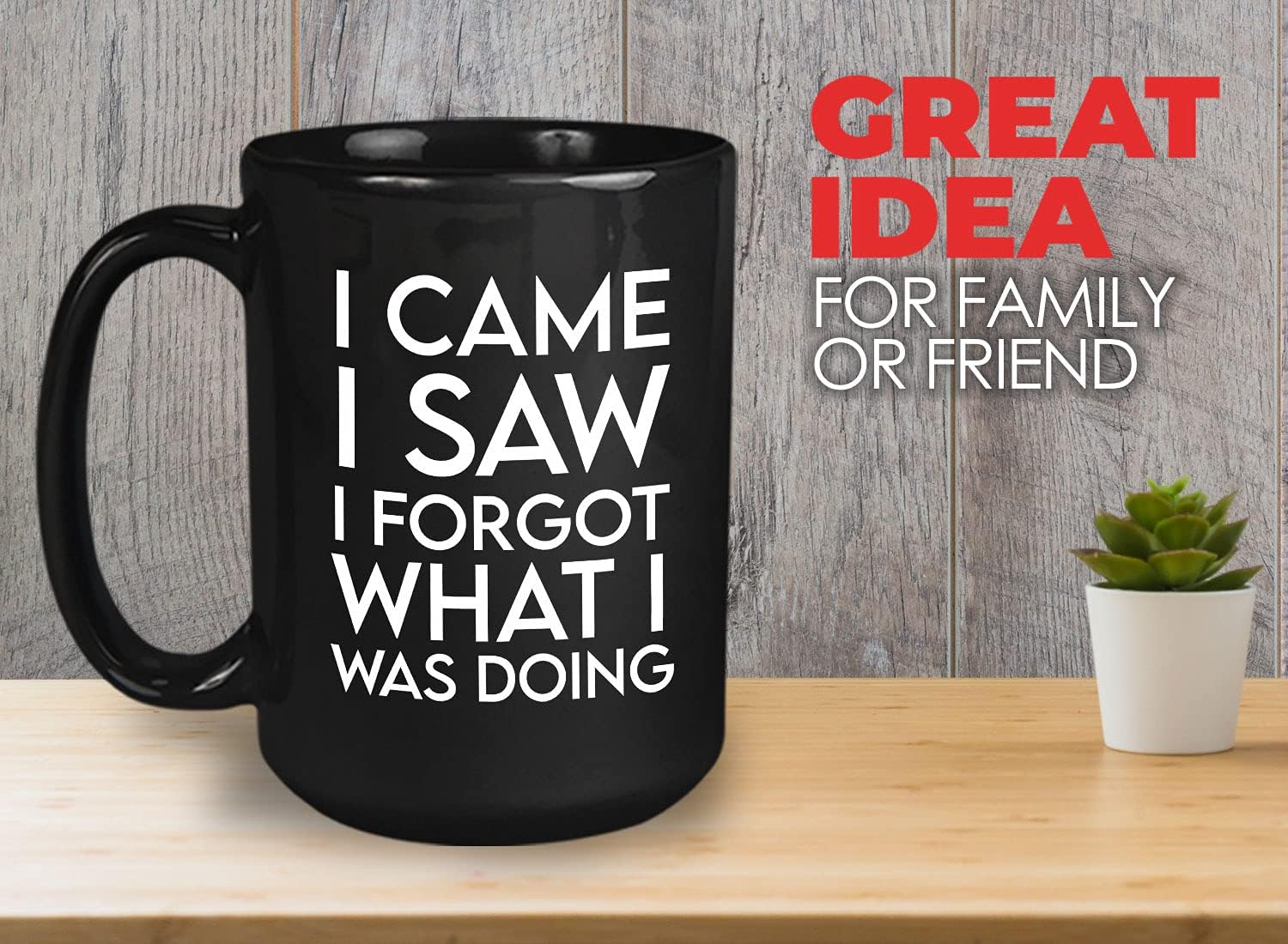 Bubble Hugs Witty Sarcasm Coffee Mug 15oz Black - I Came I Saw I Forgot What I Was Doing - Sarcasm Parenting Witty Parent Adult Banter Word Hilarious Creative Laugh Adulting