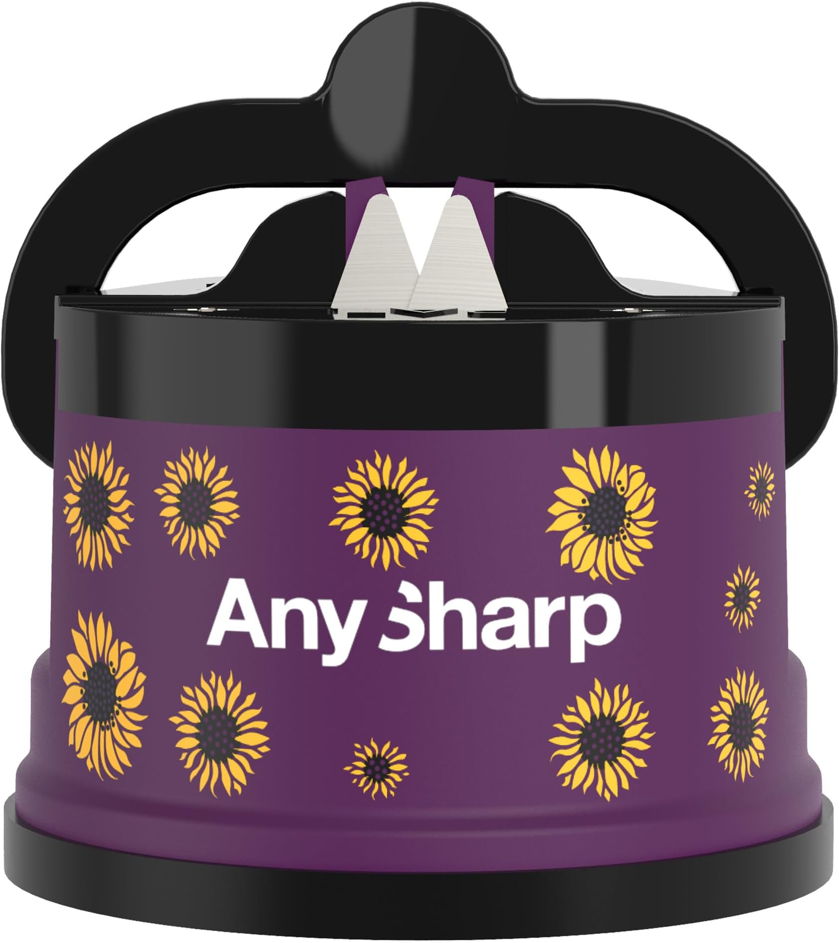 AnySharpGlobal World's Best Knife Sharpener, Editions, Purple Sunflowers