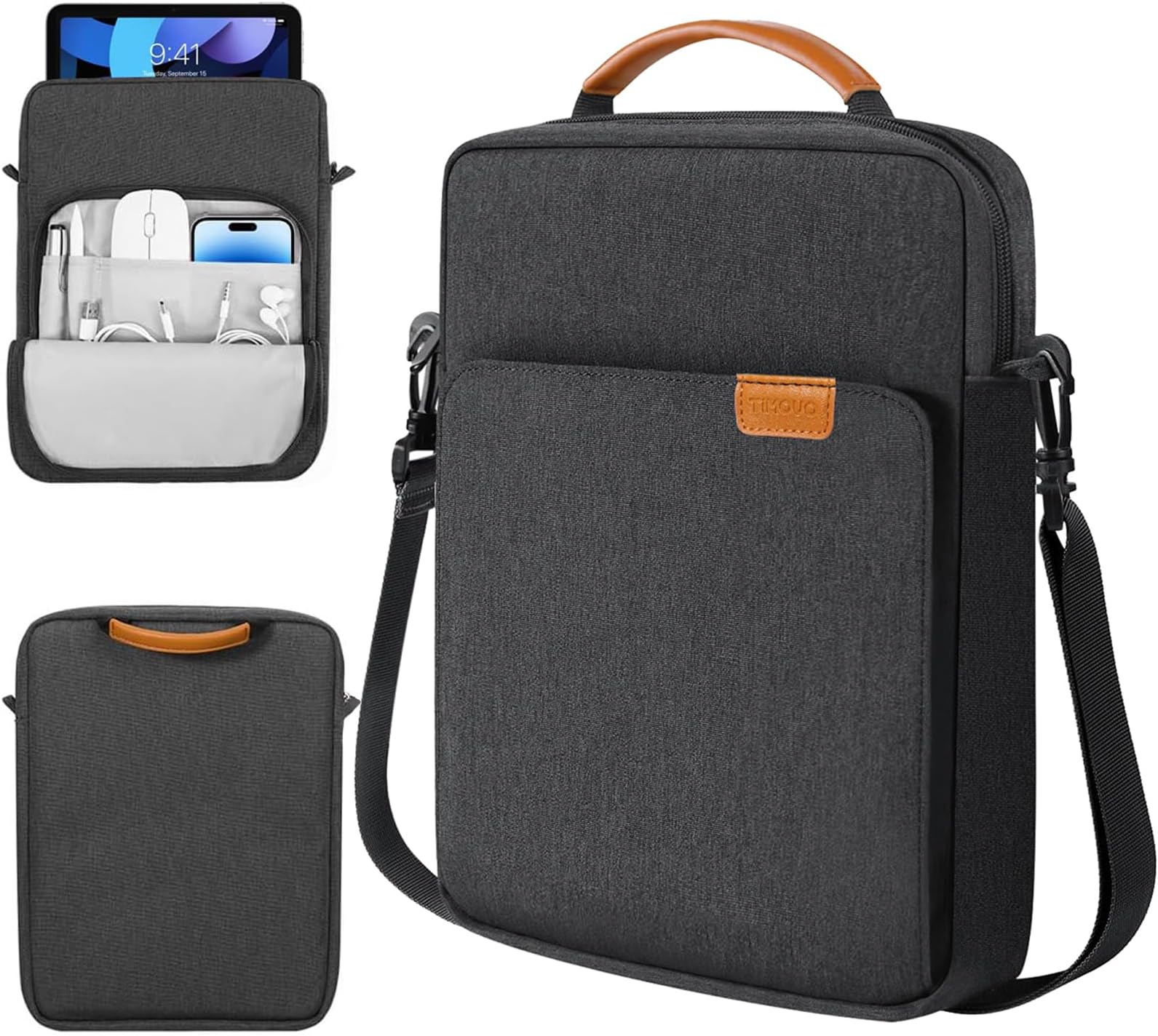 Dadanism 9-11 Inch Tablet Sleeve fits iPad 10.2 2021-2019, iPad Pro 11 2021-2018, iPad Air 4 10.9 2020, Galaxy Tab A8 10.5 2022, Tab A7/S6 Lite 10.4 2020 Tablet Protective Sleeve Bag, Papaver Rhoeas