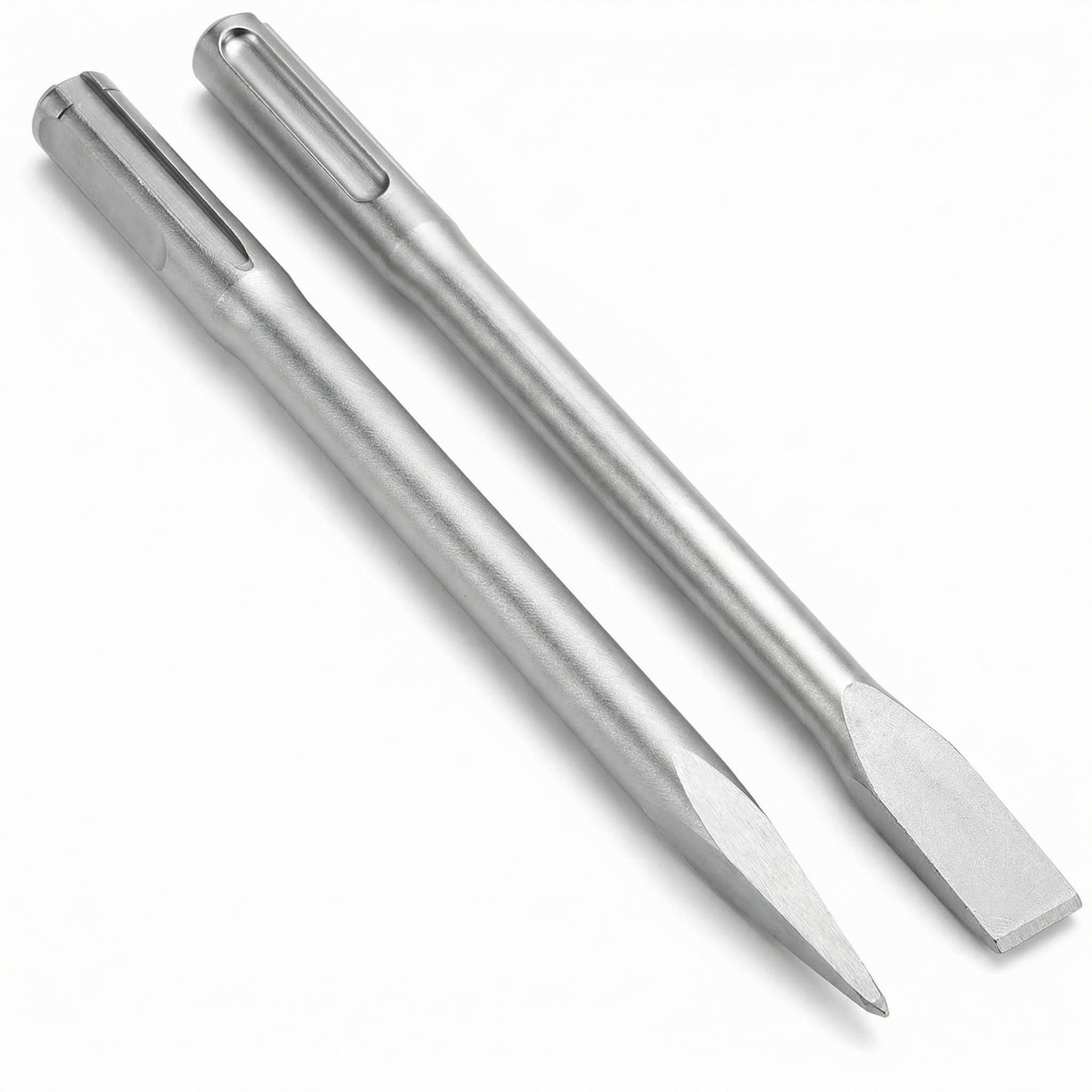 QWORK® SDS-Max Burin pointu et burin plat, 2 pièces, longueur 400 mm, diamètre 18 mm