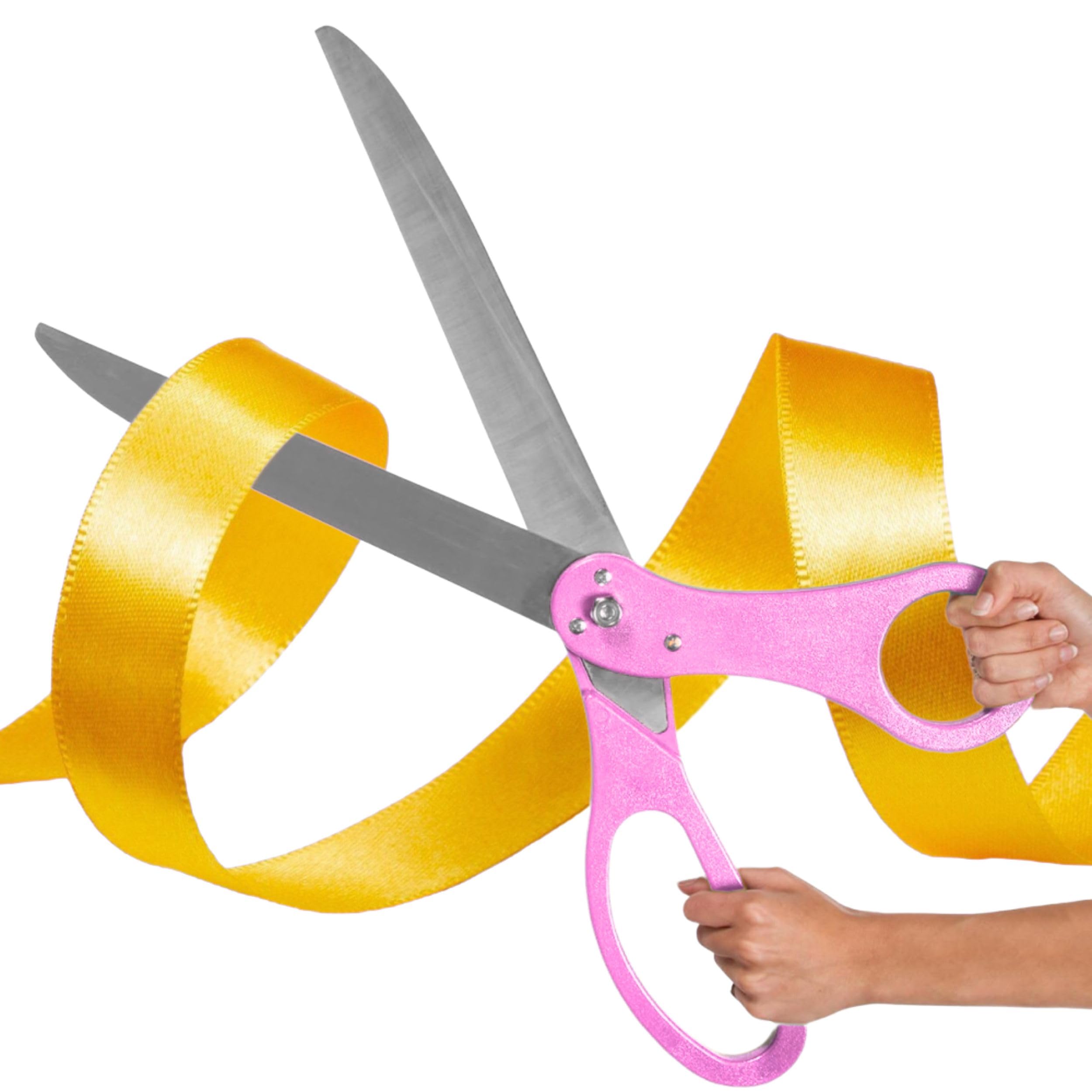 Tijeras ceremoniales de 25 pulgadas y kit gigante rosa para inauguraciones