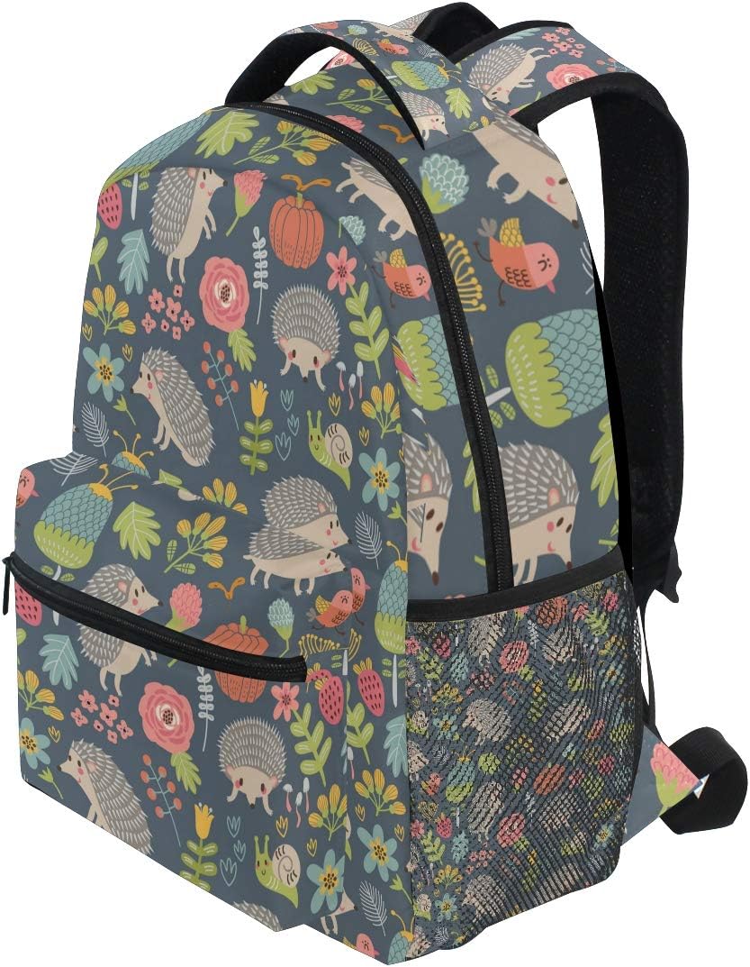 Forest With Hedgehogs Fantasy Backpack School Bag Travel Daypack