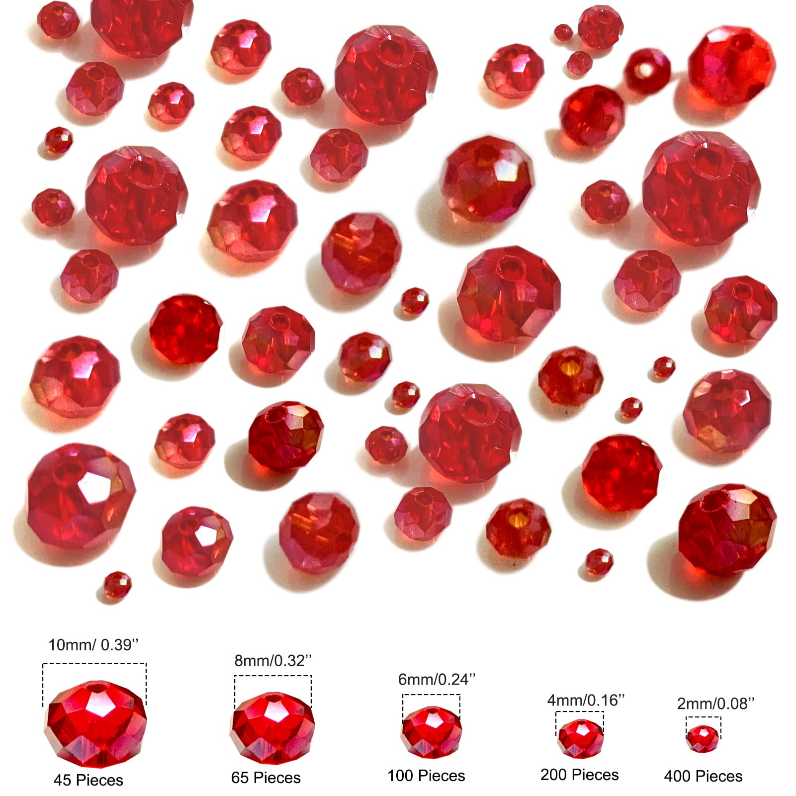 FAPUMOE 800pcs Faceted Glass Beads - Image 2
