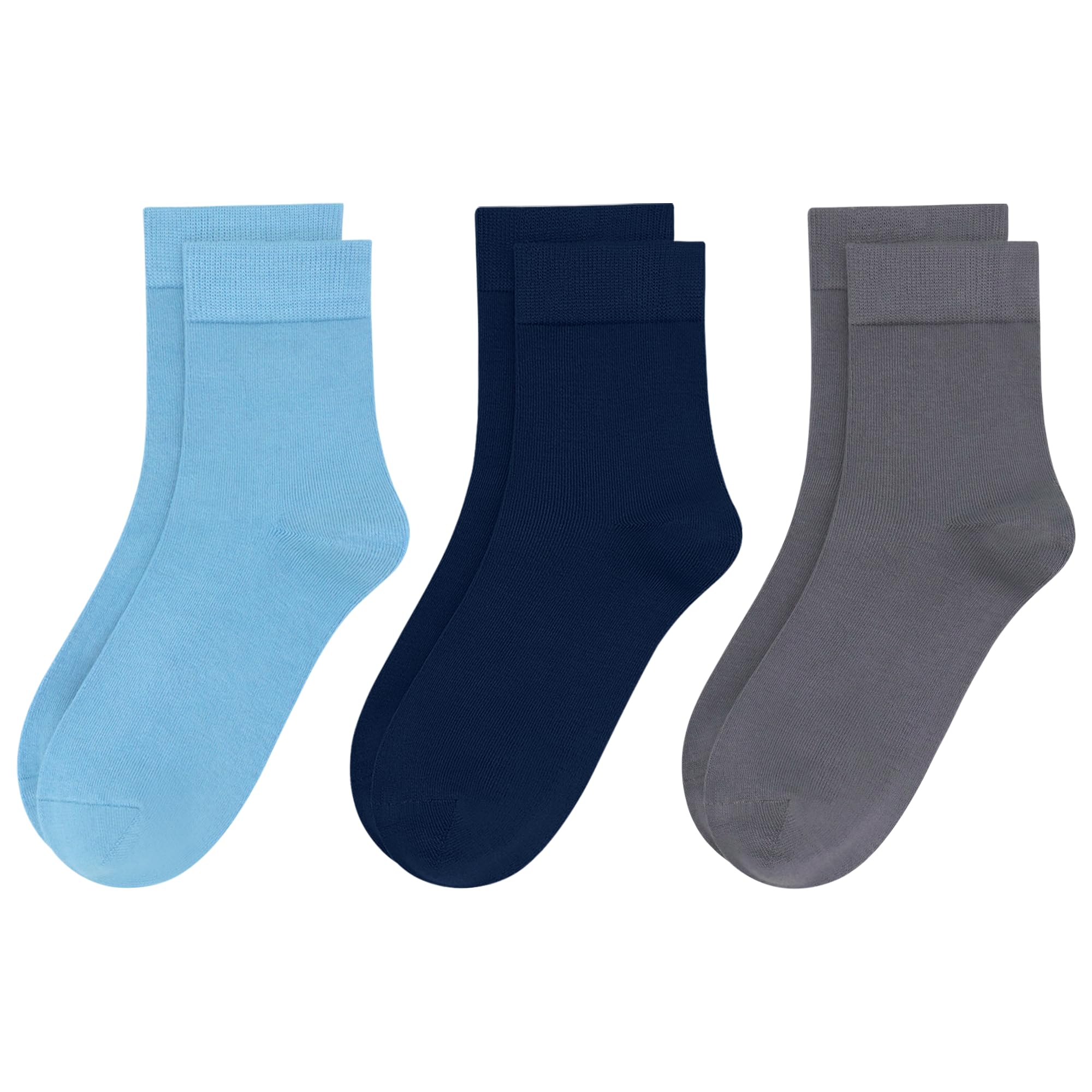 Womens Viscose Bamboo Crew Socks Thin Casual Ultra Soft Colorful Above Ankle Socks Breathable Comfortable 3/6 Pairs