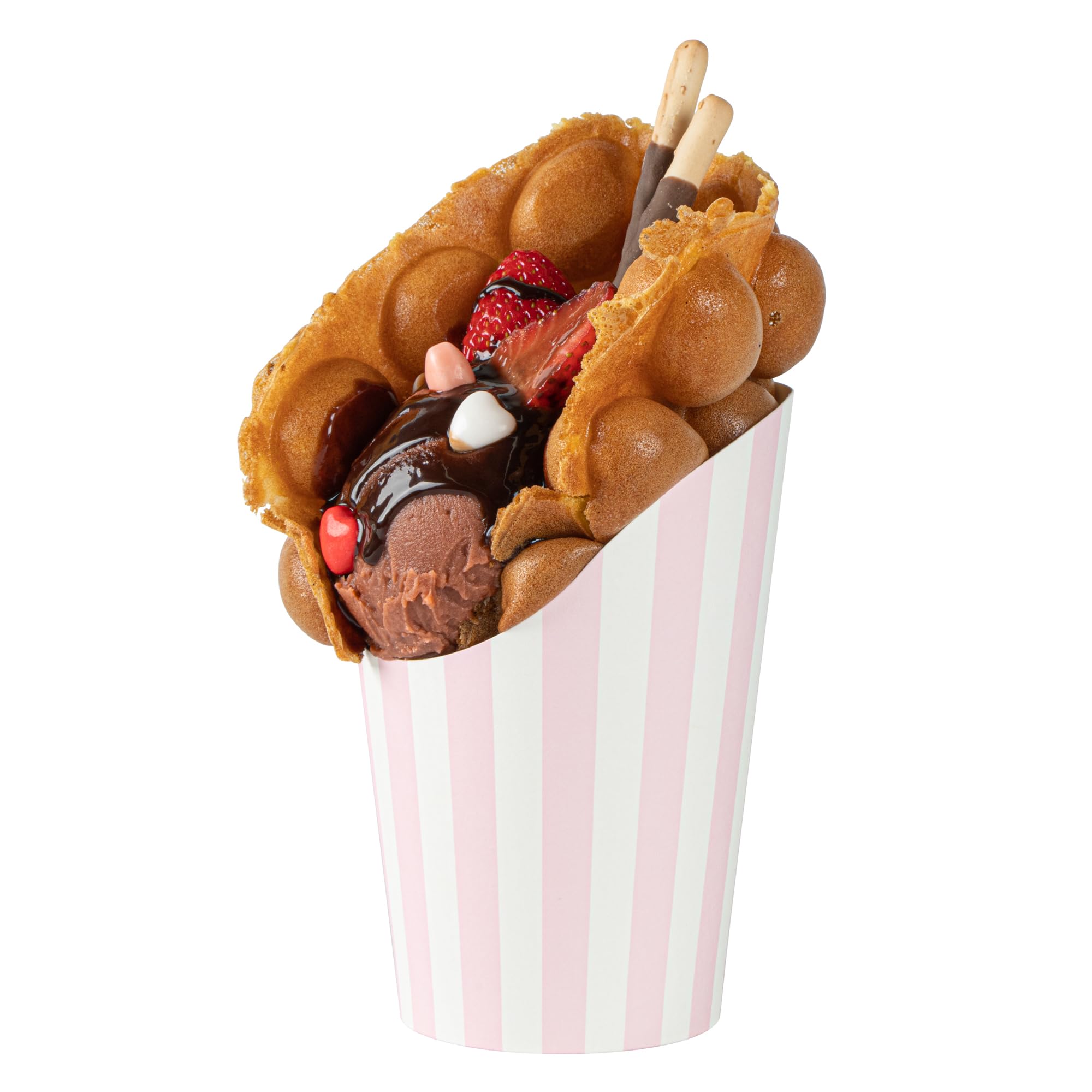 Restaurantware Bio Tek - Recipientes para patatas fritas de 12 onzas, 100 vasos desechables para charcutería, diseño inclinado, redondos, a rayas, para papas fritas o palomitas de maíz