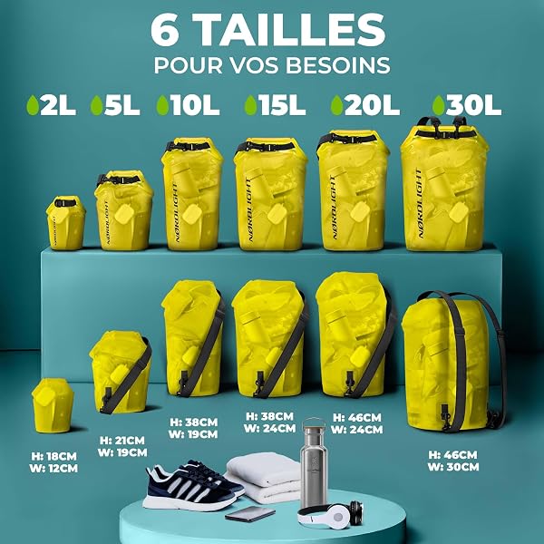 Nordlight Sac à dos étanche Roll Top 25L - Hybrid 25"| Dry Bag Sac à dos Avec Compartiment Ordinateur Portable 15 Pouces, Poches Extérieures Et Intérieures, Système de Transport Rembourré - 3