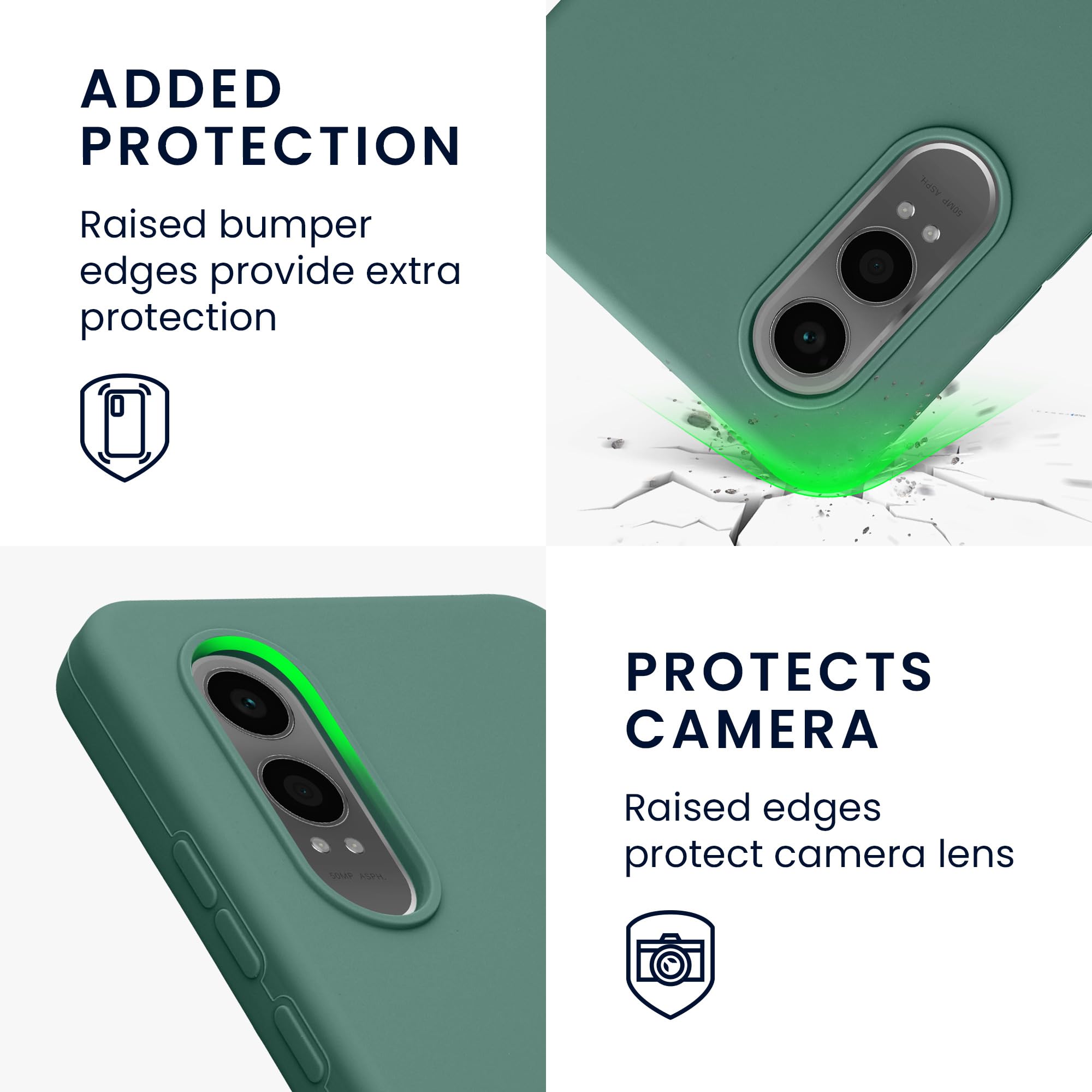 kwmobile Case for OnePlus Nord CE 4 Lite 5G Case - Soft Cover - Shockproof Silicone - Wireless Charging Forest Green - Image 3