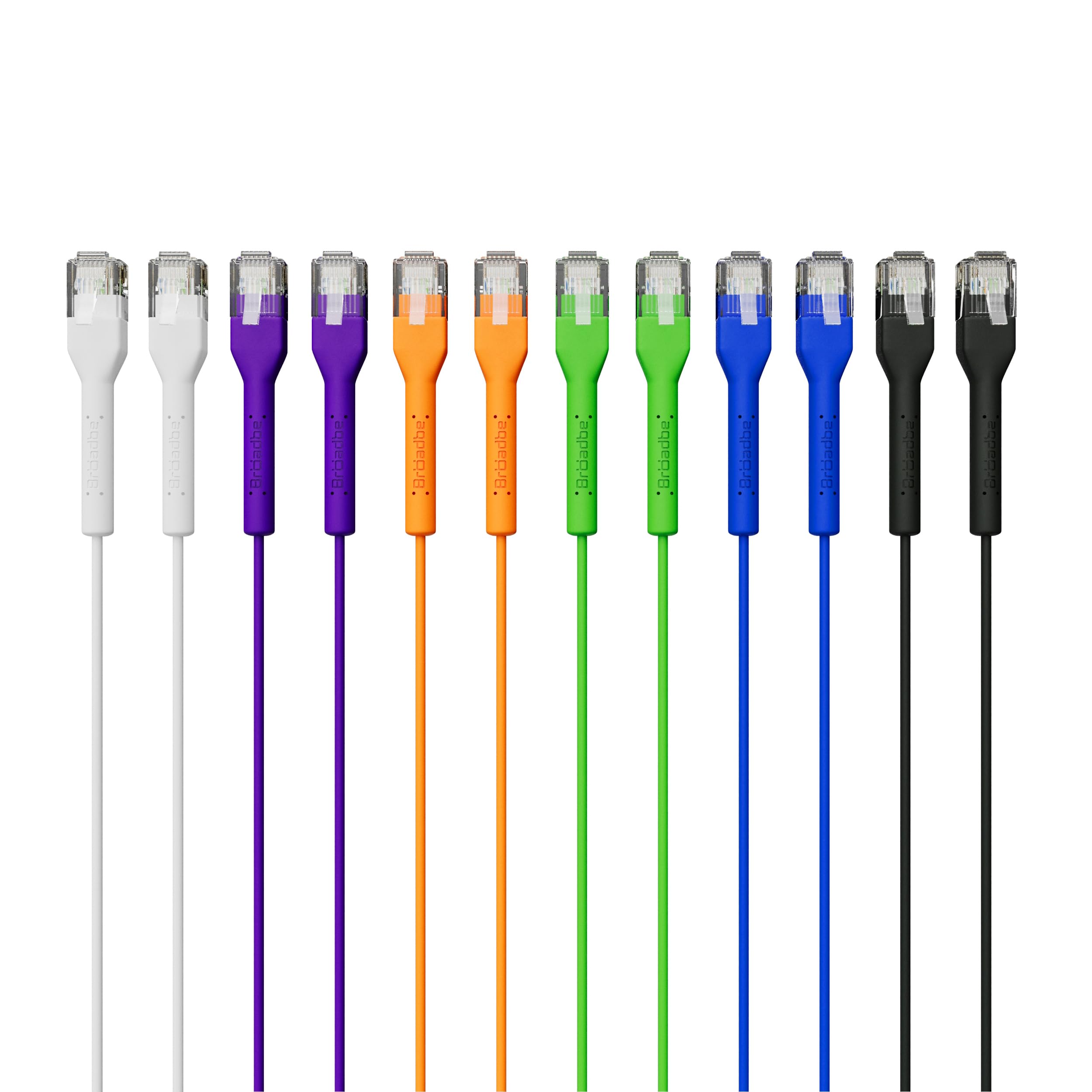 Cavo patch Cat6 Slim 5G, 3 m, multicolore, confezione da 12 | Cavo Ethernet ultrasottile, design da 2,5 mm, connettori RJ45 flessibili, fino a 5GbE, compatibile 10G