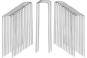 Premium 30-Pack U-Shaped Ground Stakes for Optimal Grip in Landscaping and Fencing Needs