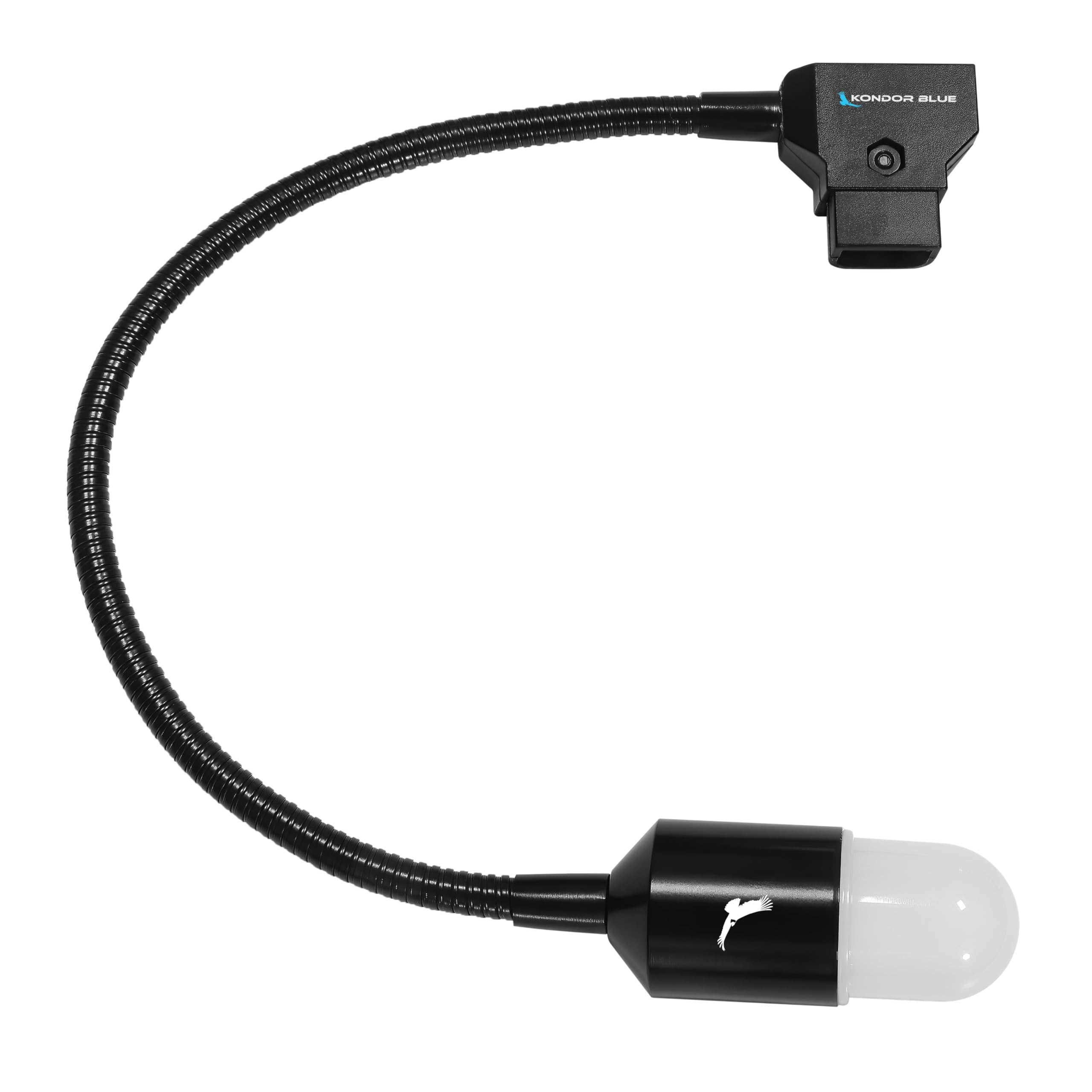 KONDOR BLUE | 12 Inch Firefly D-Tap LED Work Light | Flexible Gooseneck, Dimmable White and Red Light, Reverse Polarity Protection for Camera Rigs and Video Sets